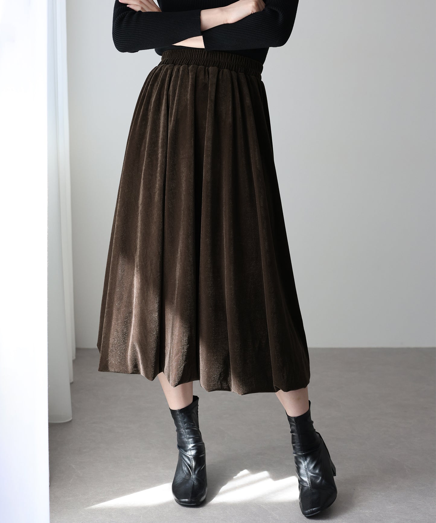 【早割5%OFF】ベロアバルーンスカート