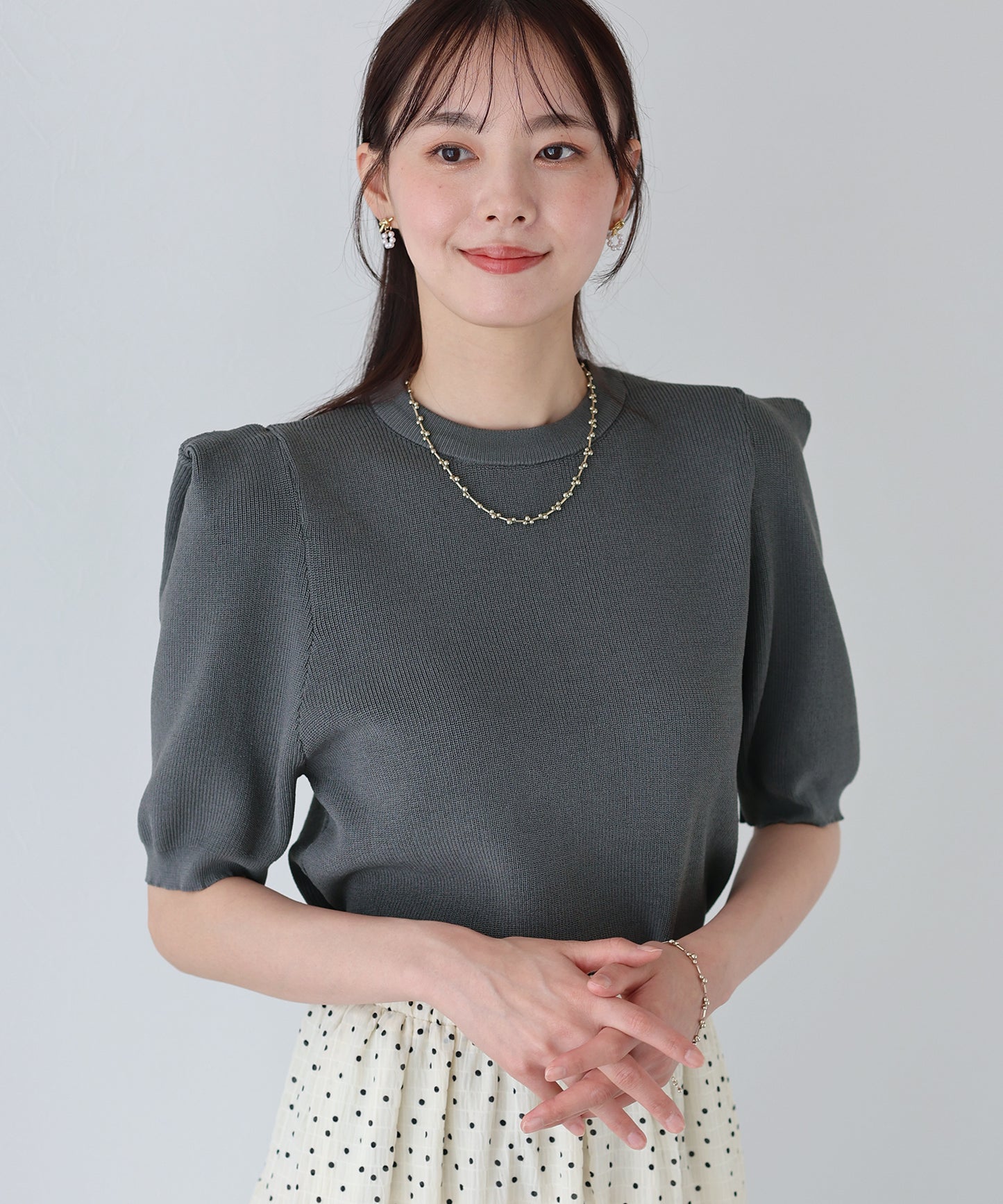 【SALE】タックスリーブサマーニット