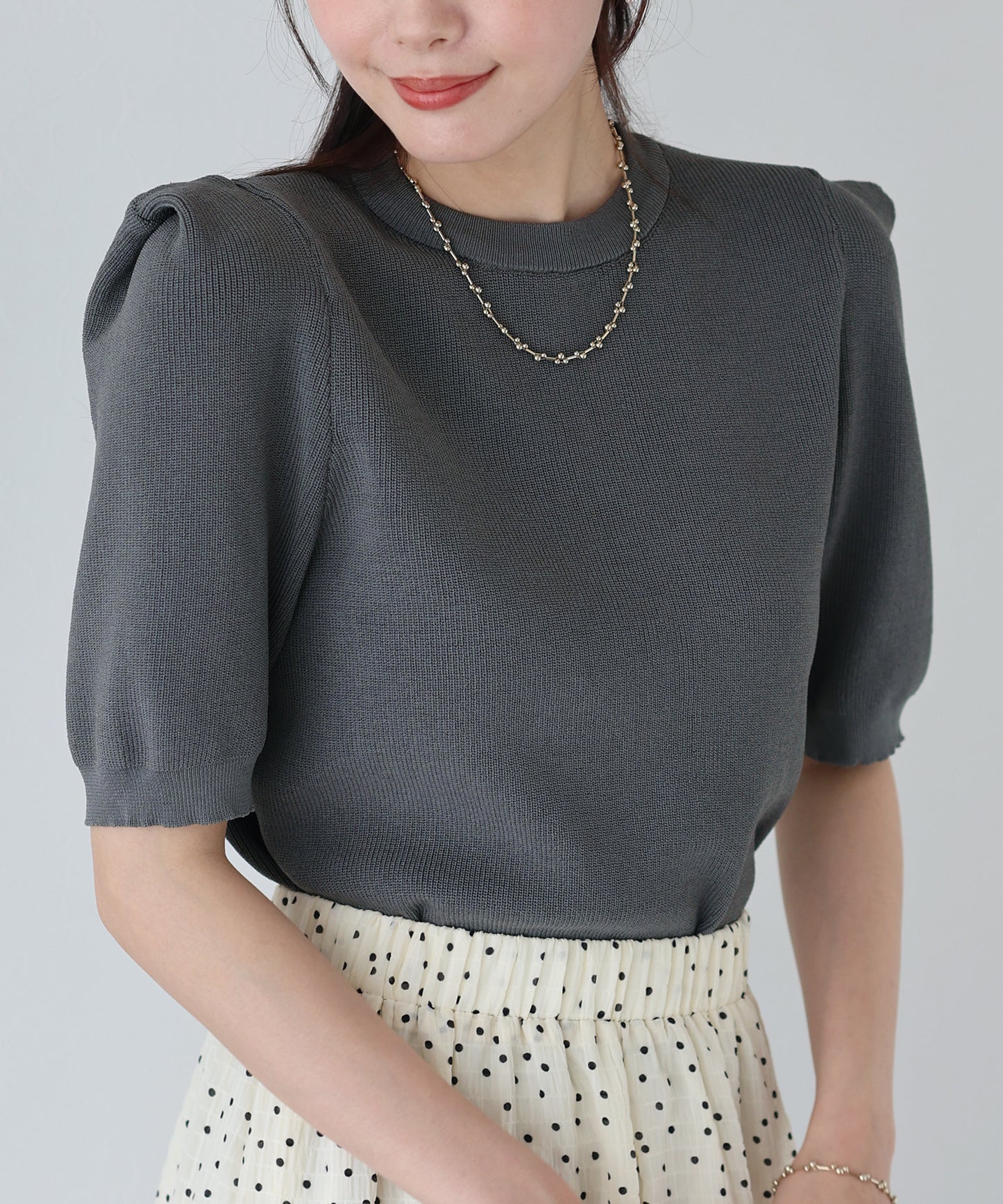 【SALE】タックスリーブサマーニット