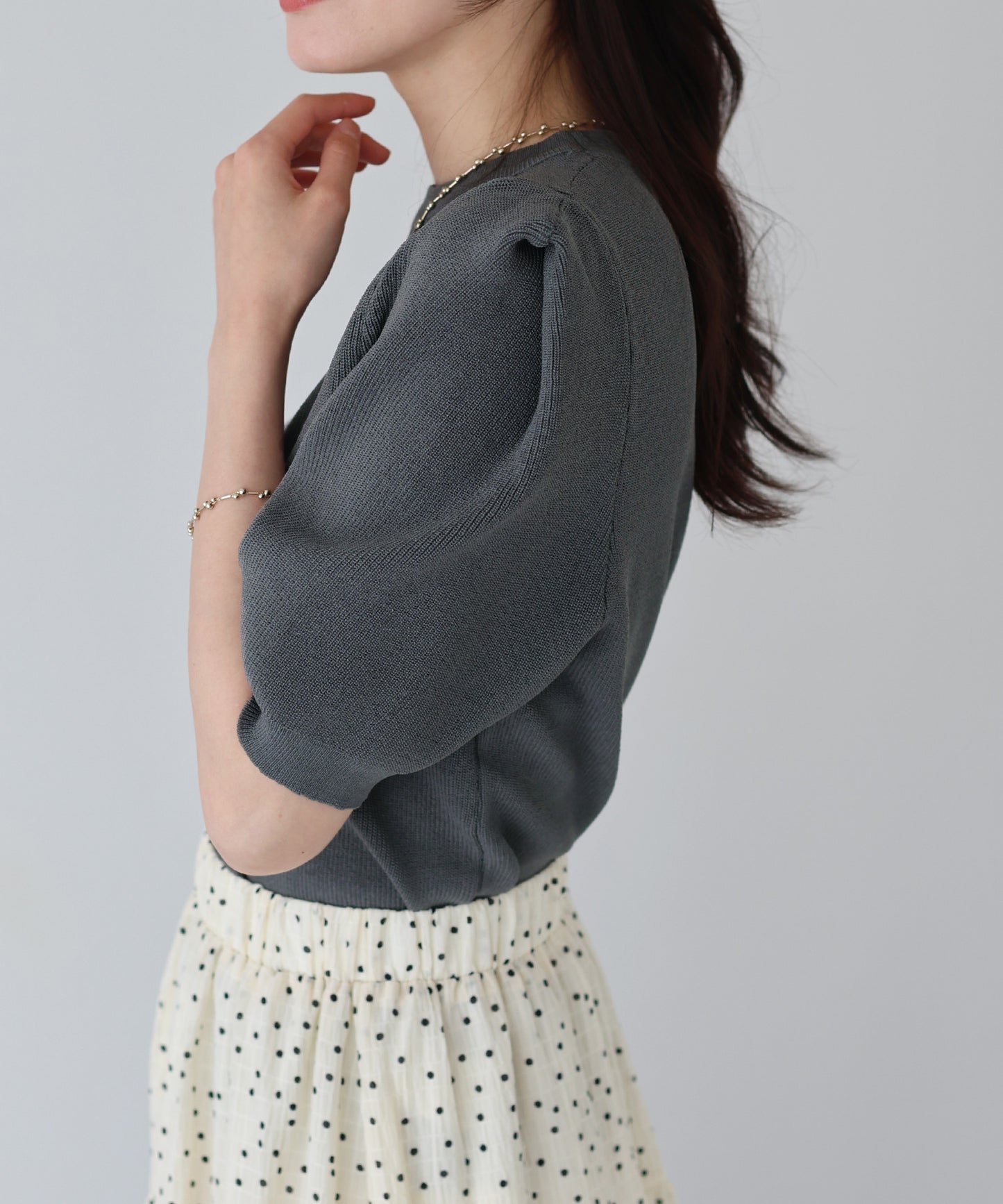 【SALE】タックスリーブサマーニット