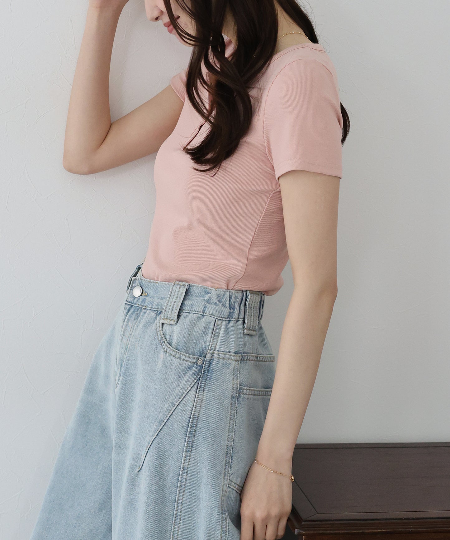 【TIME SALE】ヘンリーネック半袖Tシャツ【ネコポス】