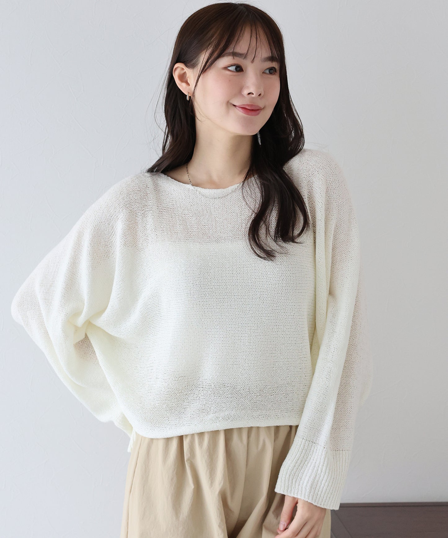 【TIME SALE】メッシュドルマンニット