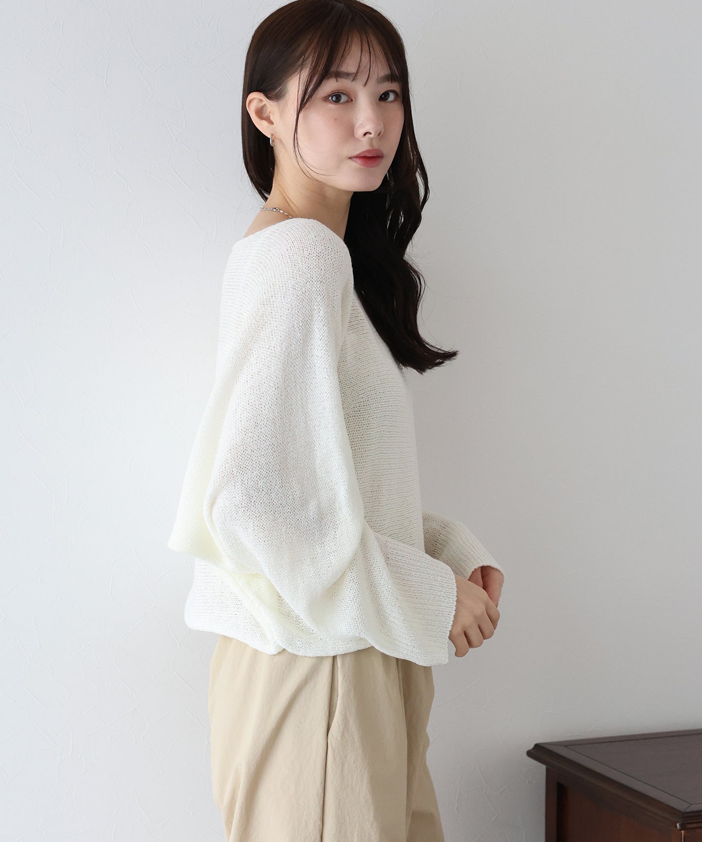 【TIME SALE】メッシュドルマンニット