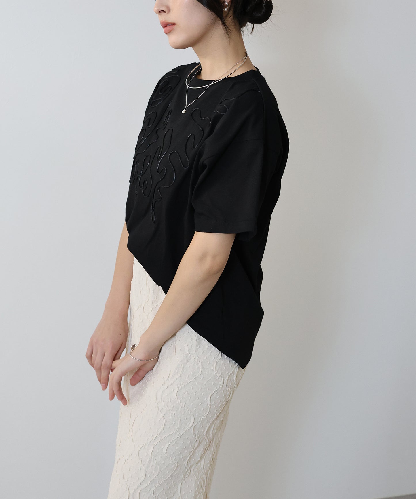 コード刺繍Tシャツ【ネコポス】