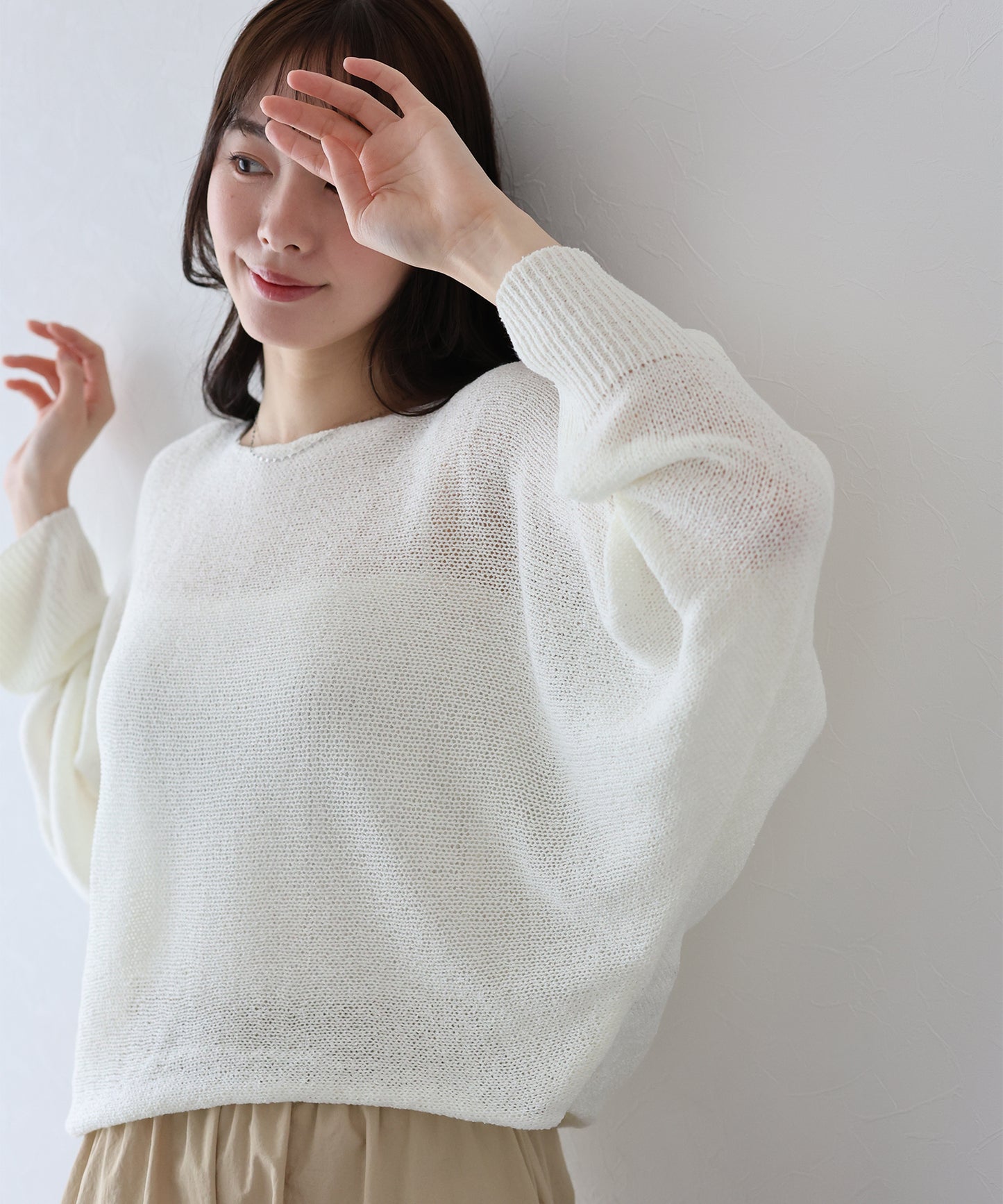 【TIME SALE】メッシュドルマンニット