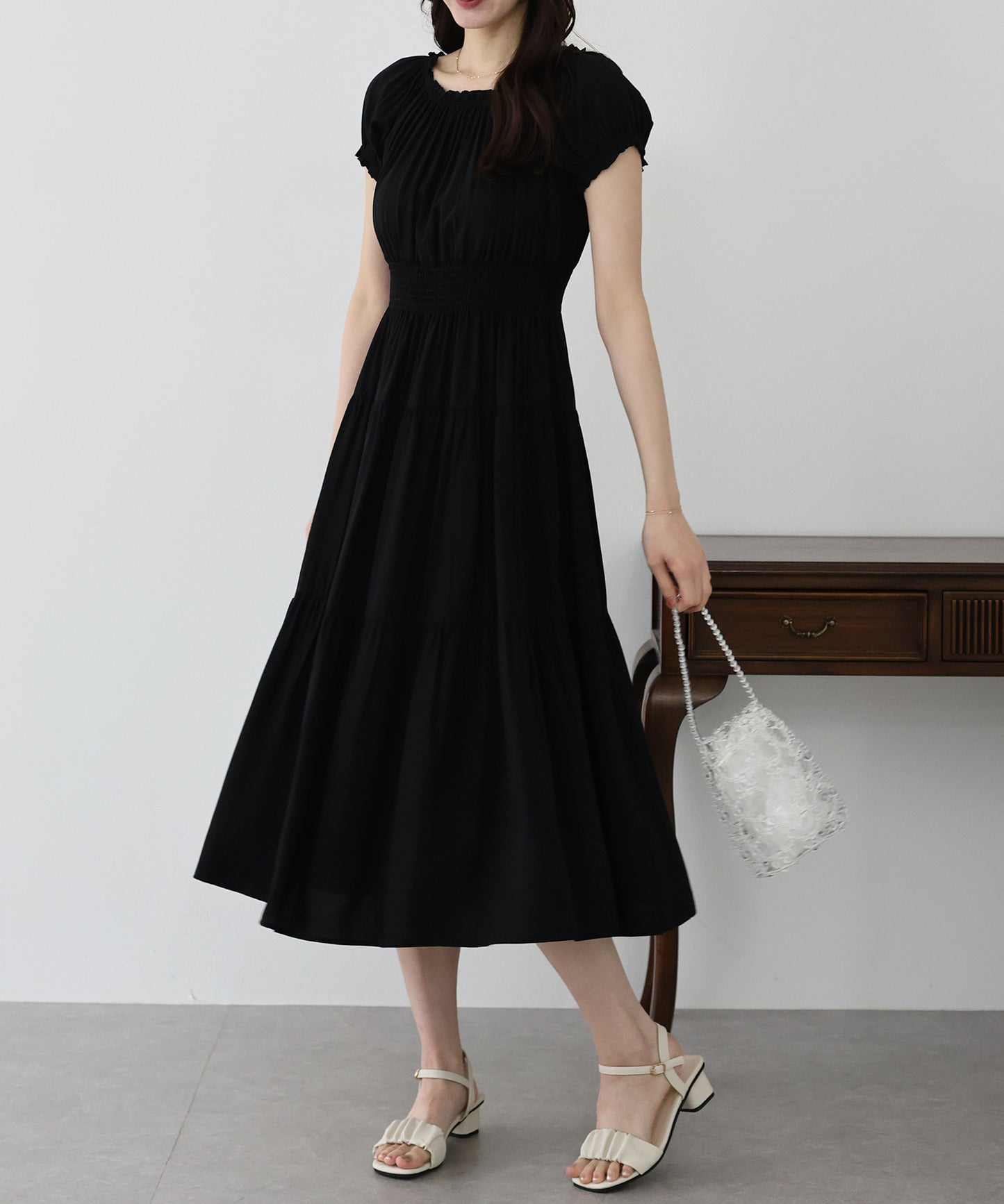 【TIME SALE】アソート柄2WAYオフショルワンピース