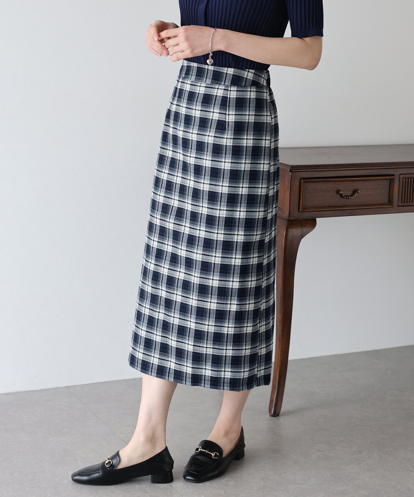 【SALE】チェック柄タイトスカート