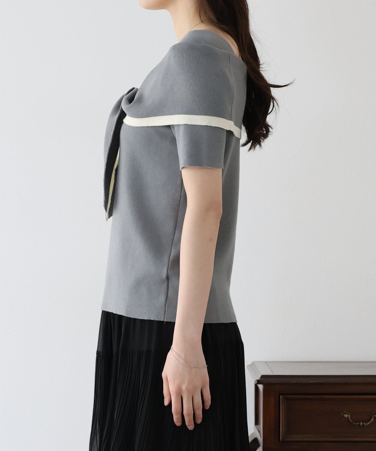 【TIME SALE】配色オフショルニット