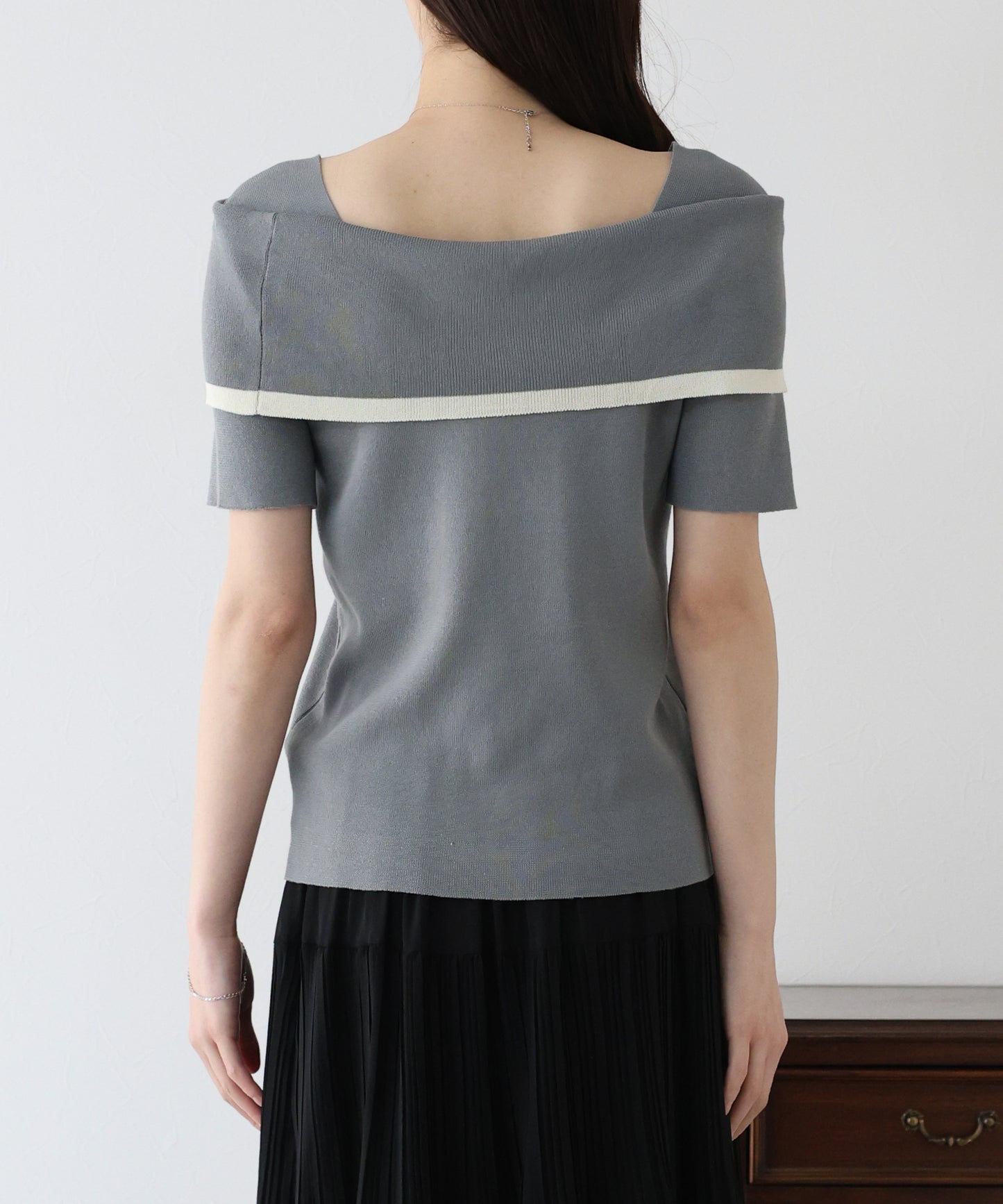 【TIME SALE】配色オフショルニット