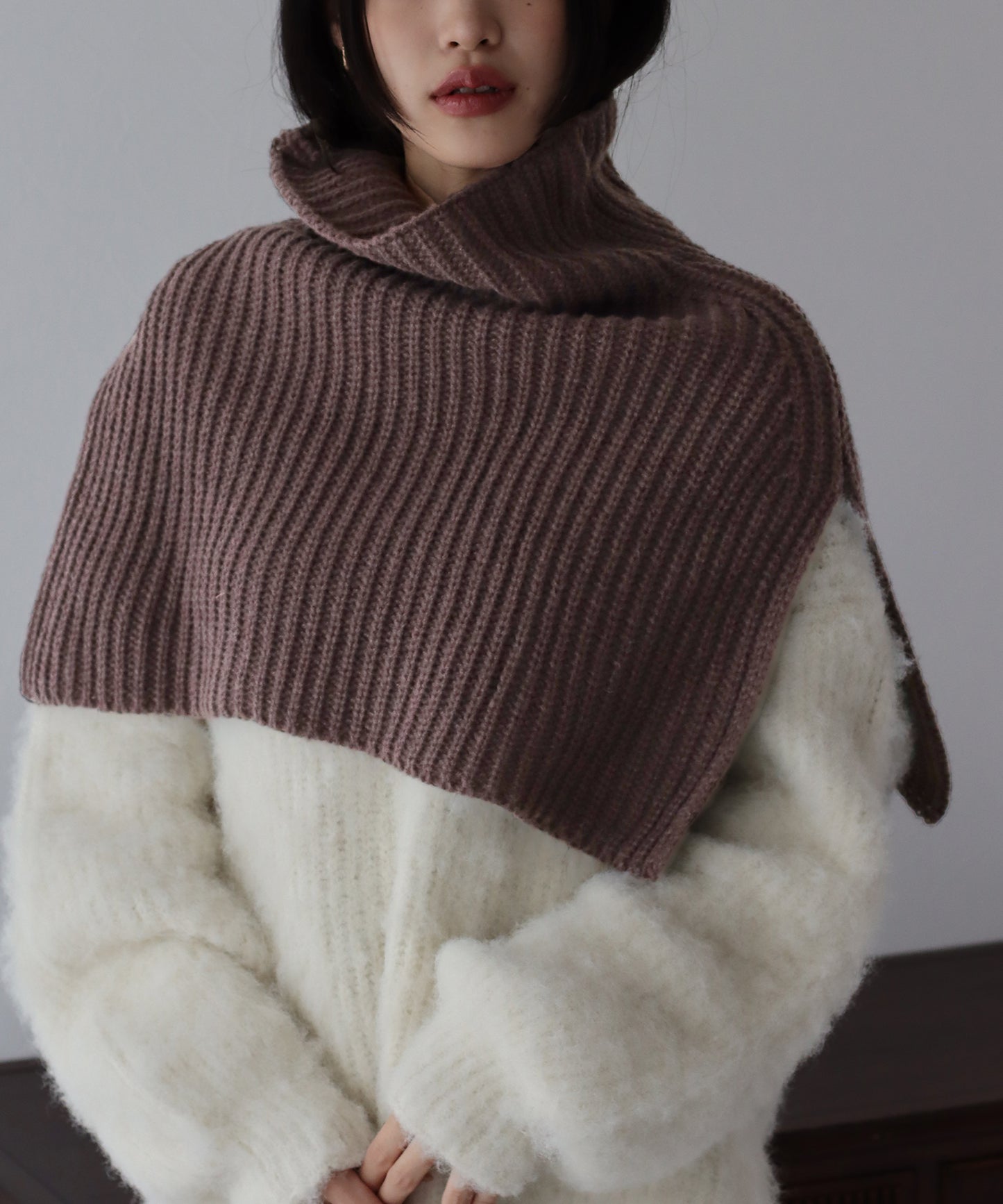 【SALE】ワイドリブネックウォーマー