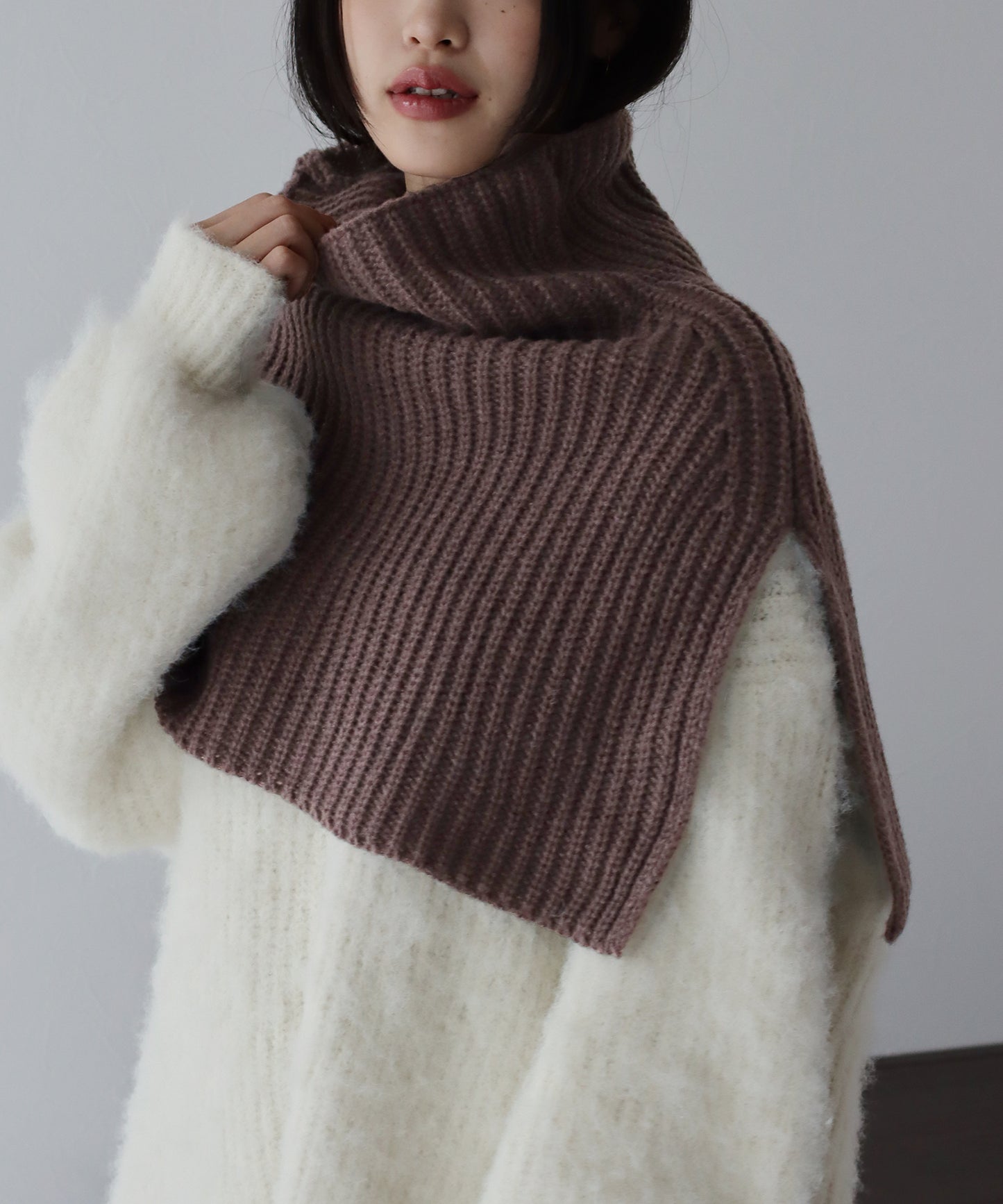 【SALE】ワイドリブネックウォーマー
