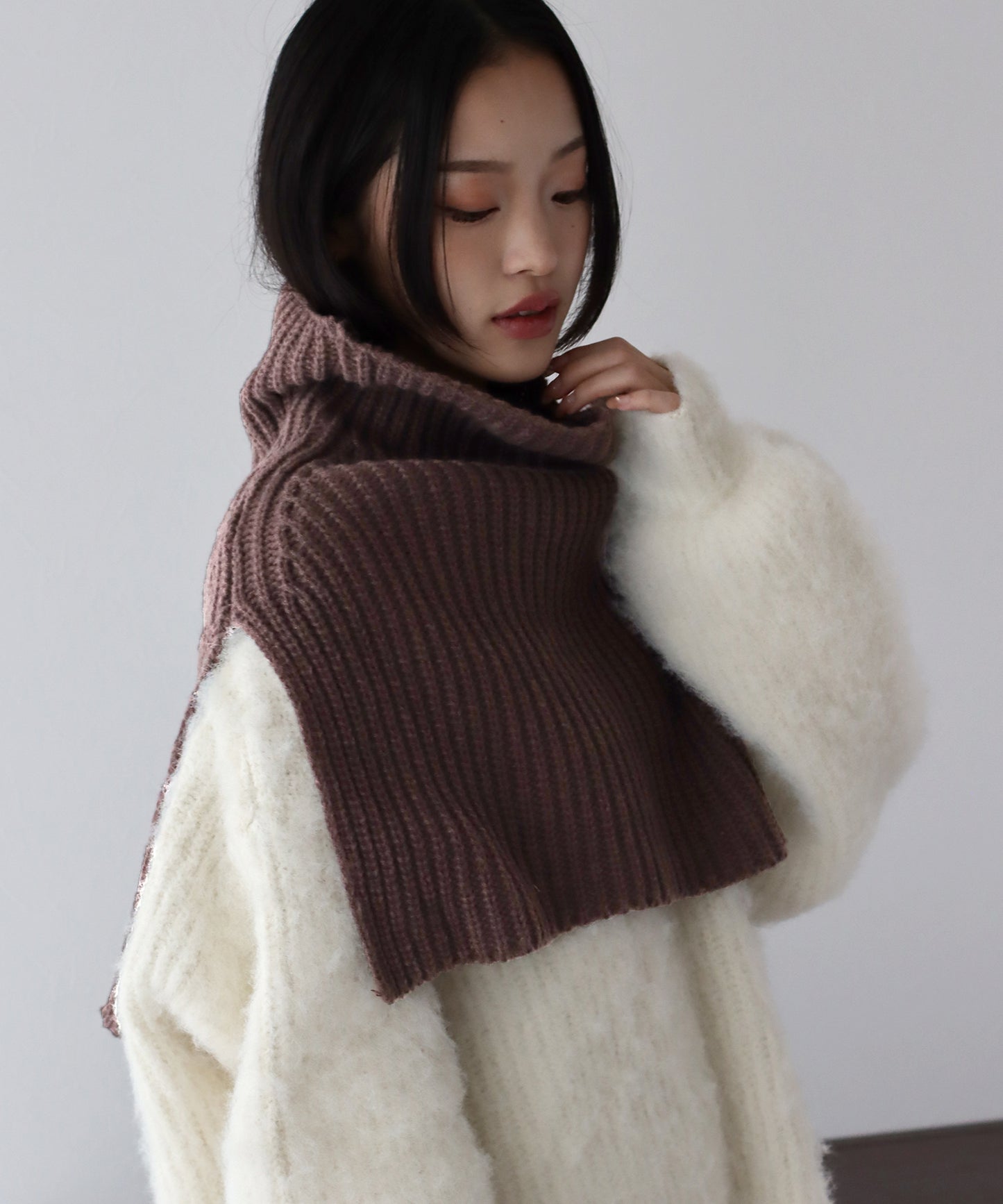 【SALE】ワイドリブネックウォーマー