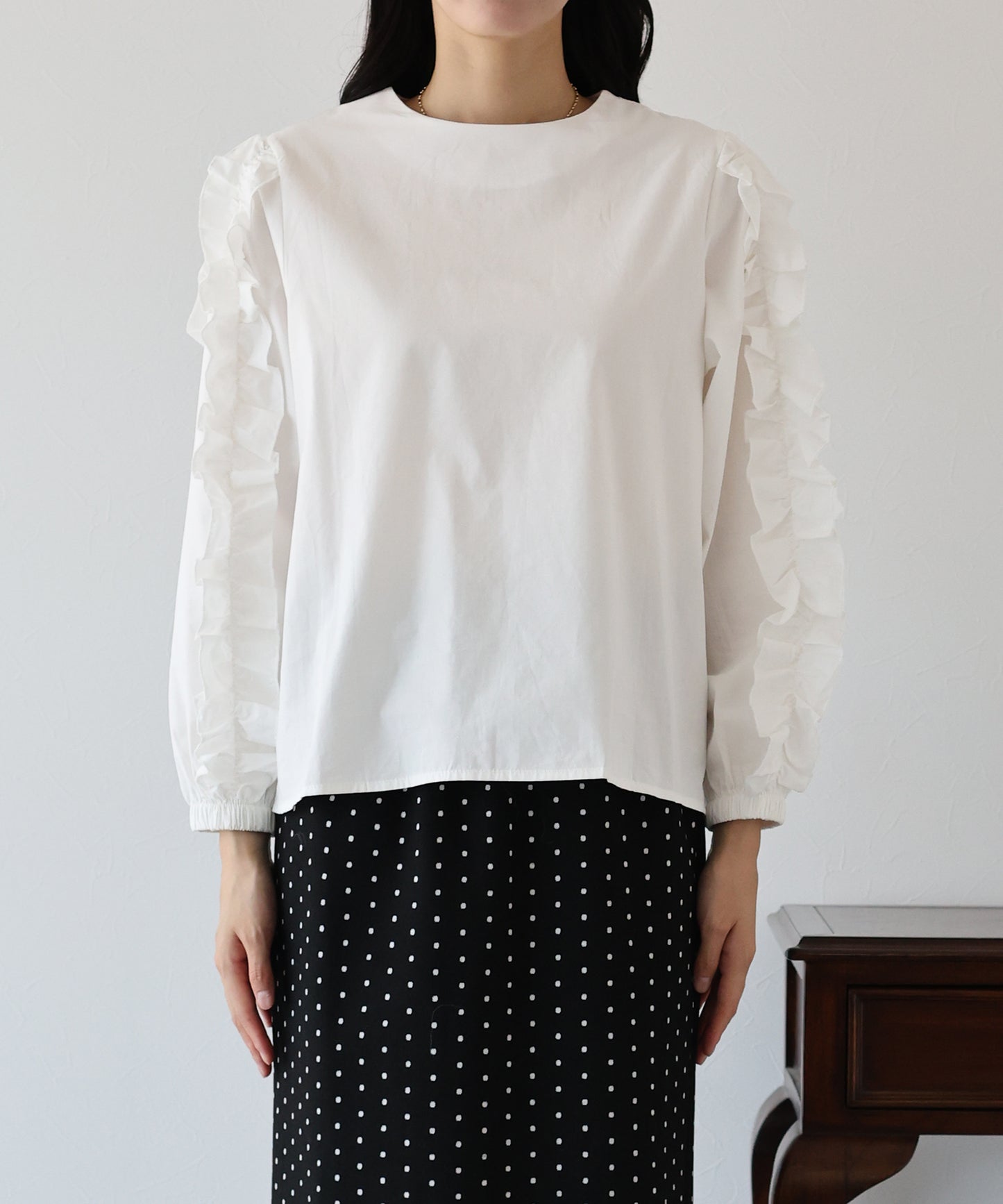 【SALE】フリルスリーブブラウス