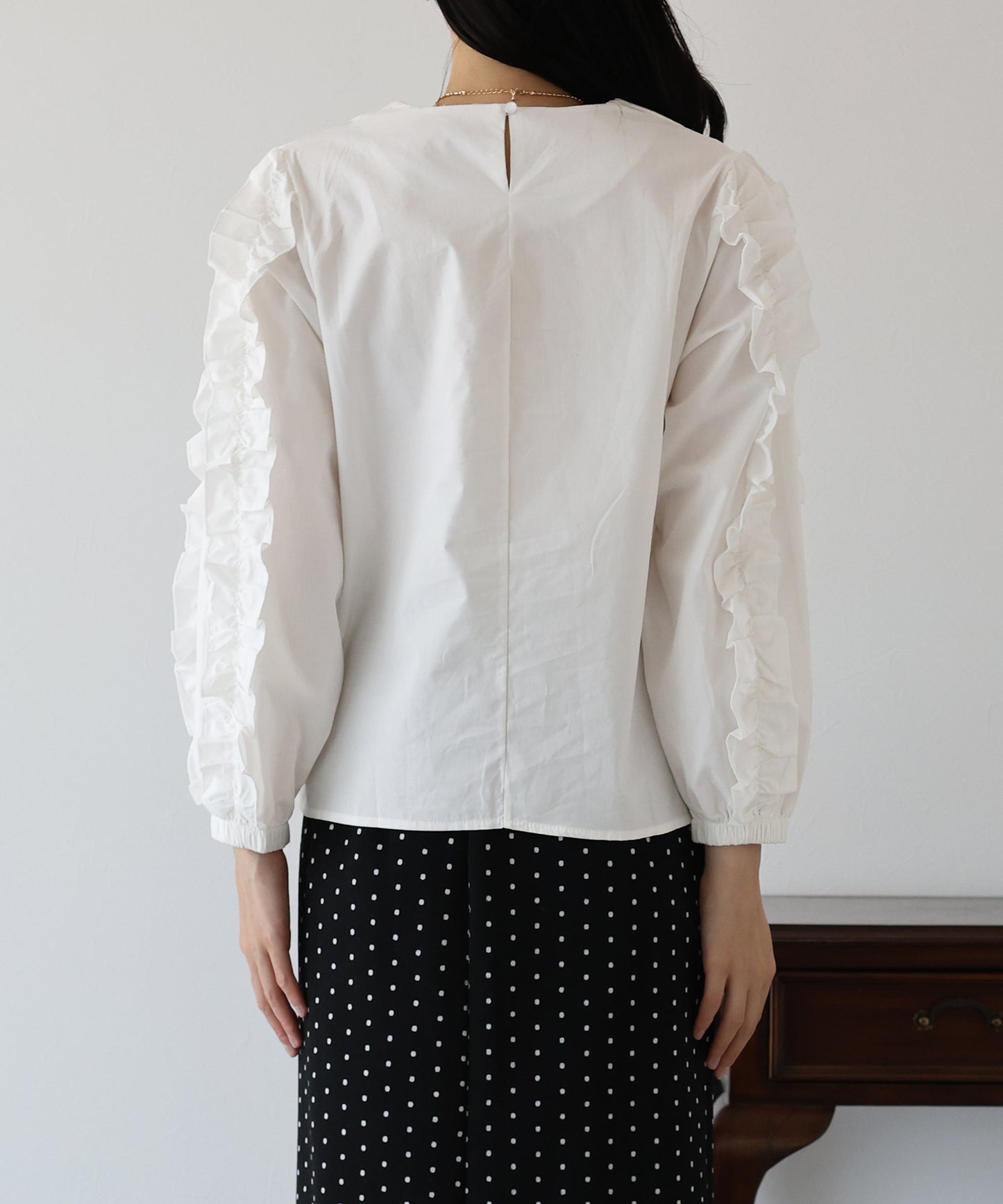 【SALE】フリルスリーブブラウス