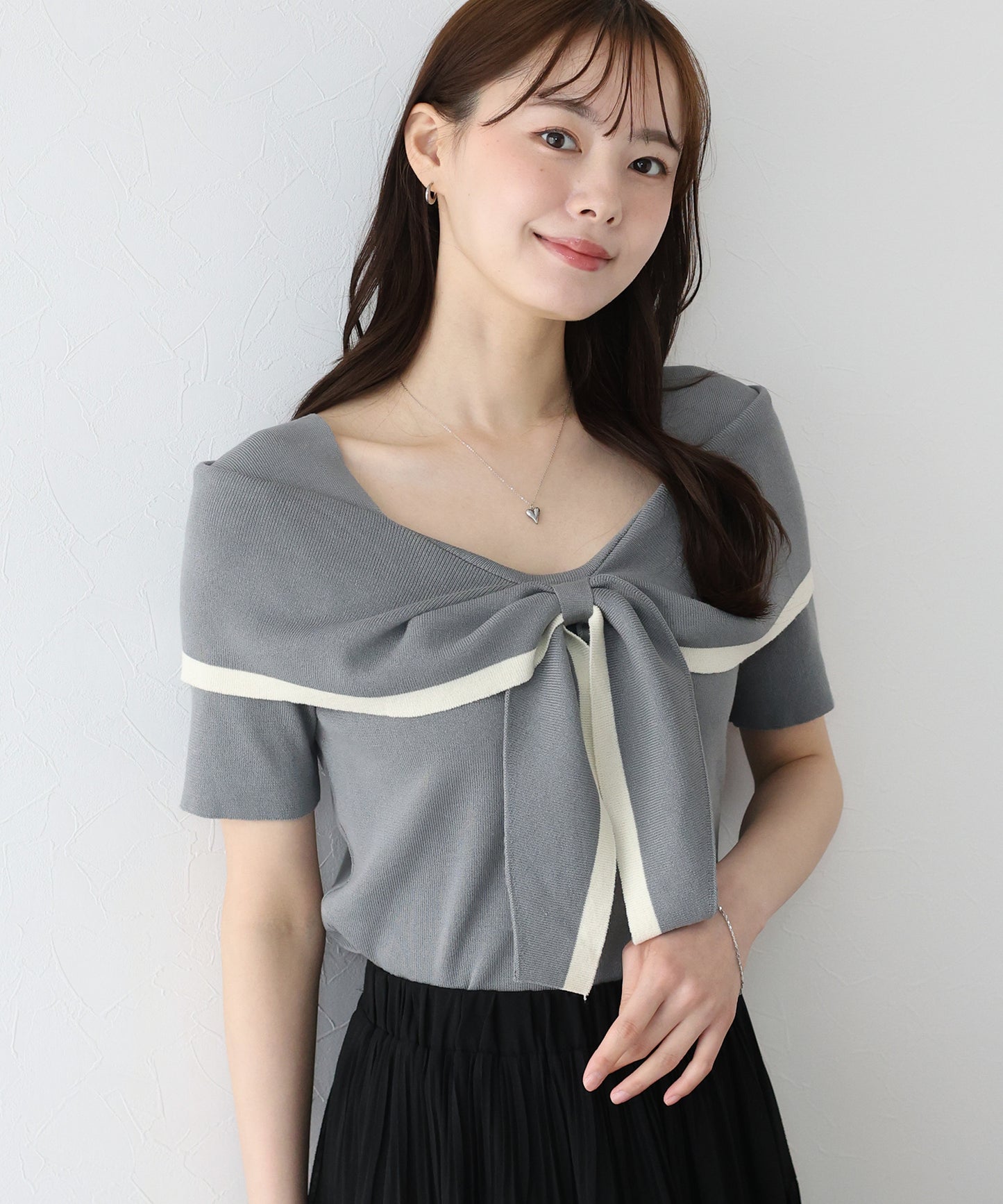 【TIME SALE】配色オフショルニット