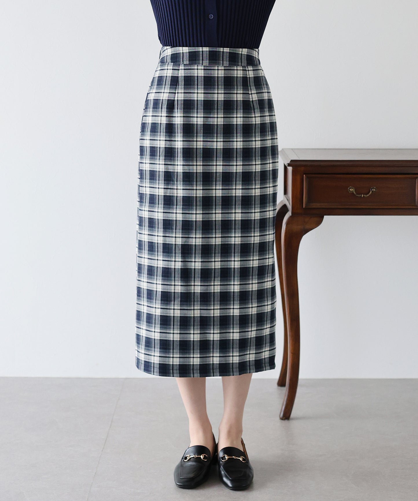 【SALE】チェック柄タイトスカート