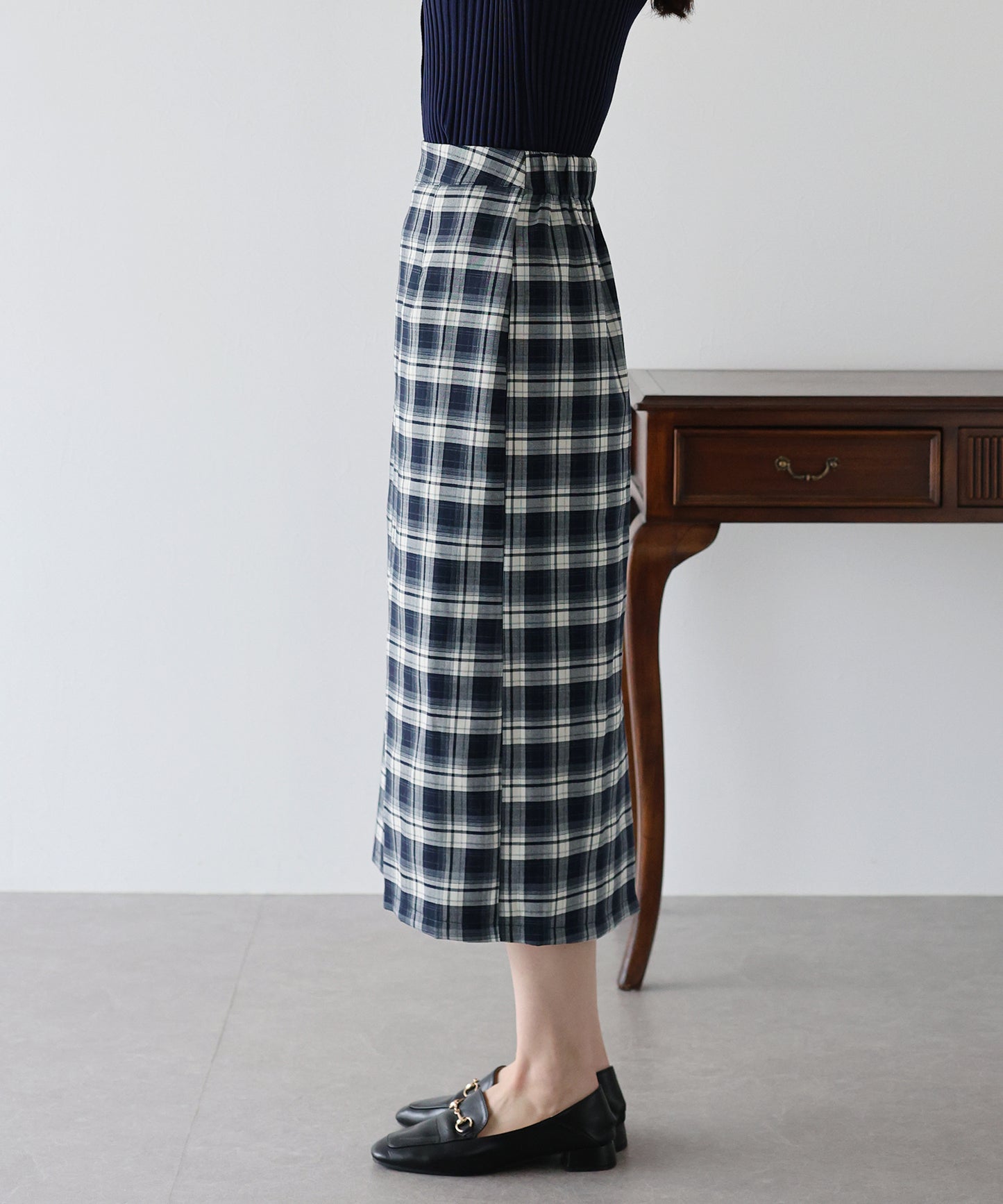 【SALE】チェック柄タイトスカート