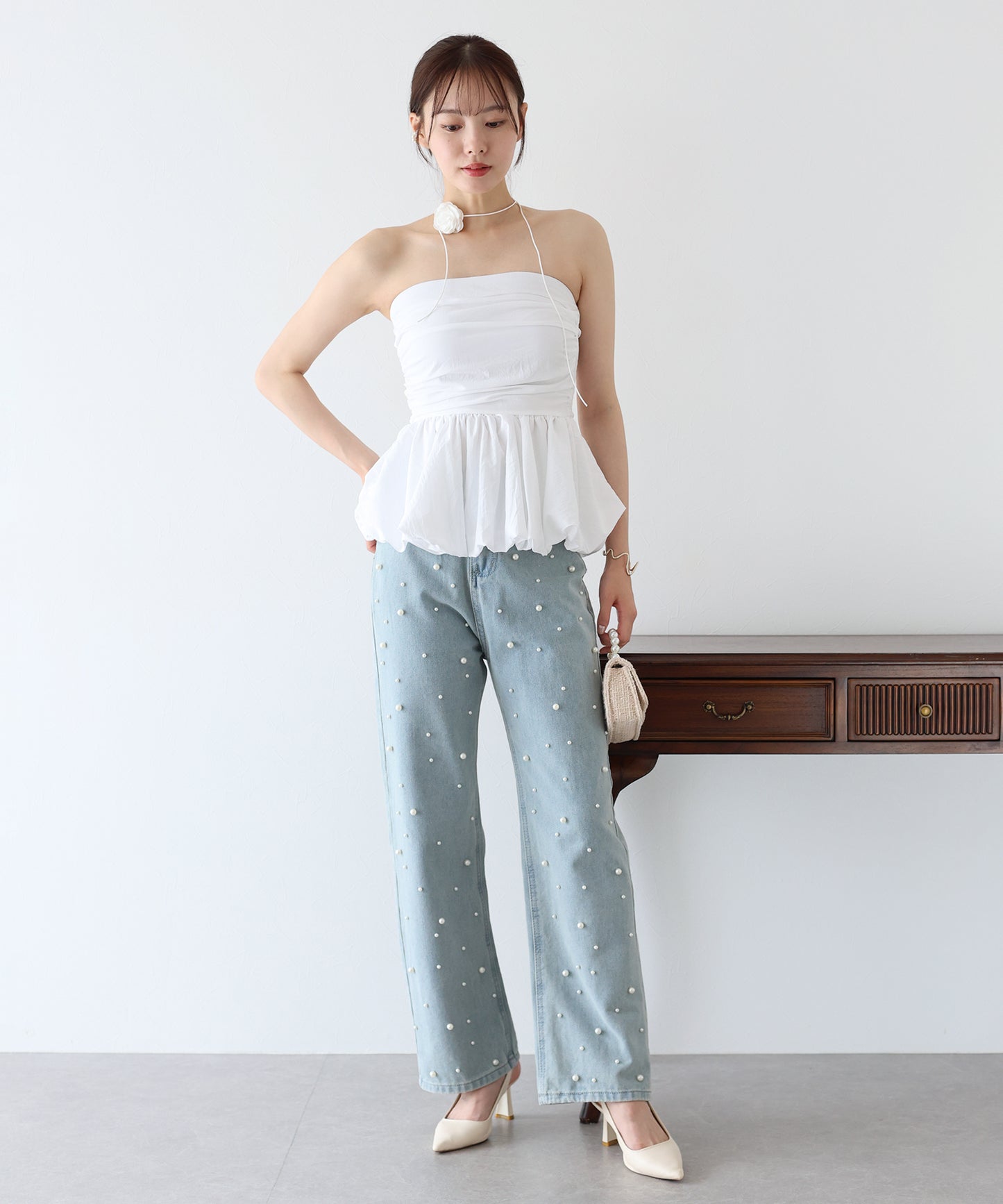 【TIME SALE】ベアバルーンペプラムビスチェ【ネコポス】