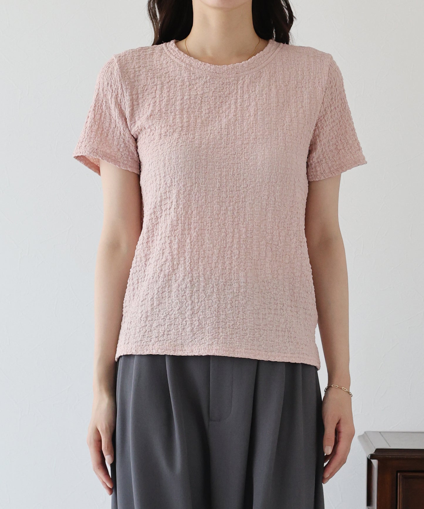 【TIME SALE】ぽこぽこジャガードTシャツ【ネコポス】