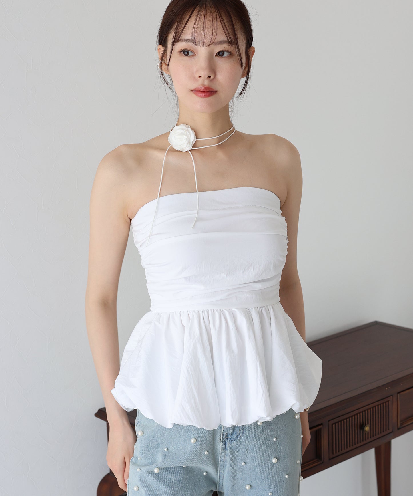 【TIME SALE】ベアバルーンペプラムビスチェ【ネコポス】