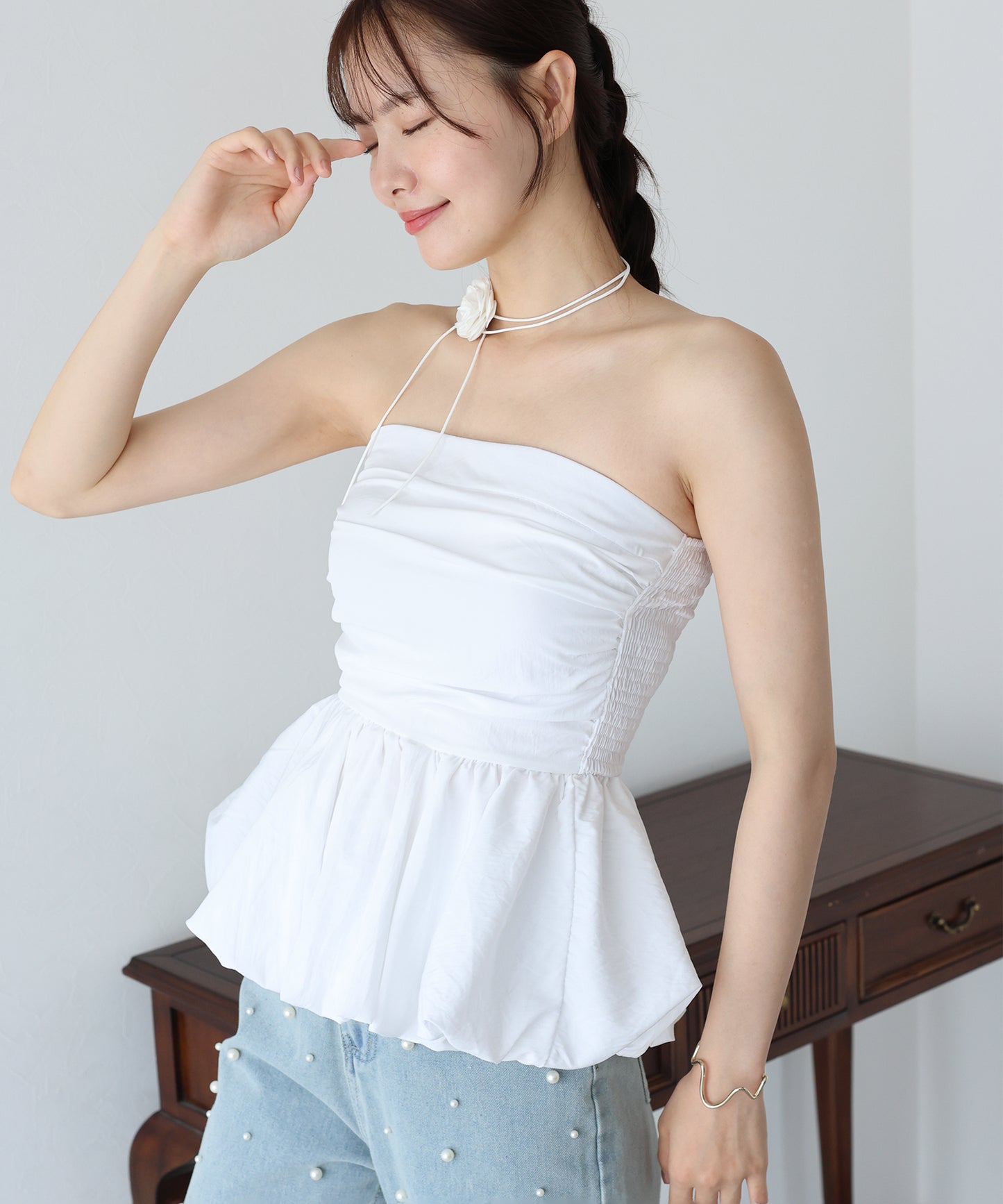 【TIME SALE】ベアバルーンペプラムビスチェ【ネコポス】