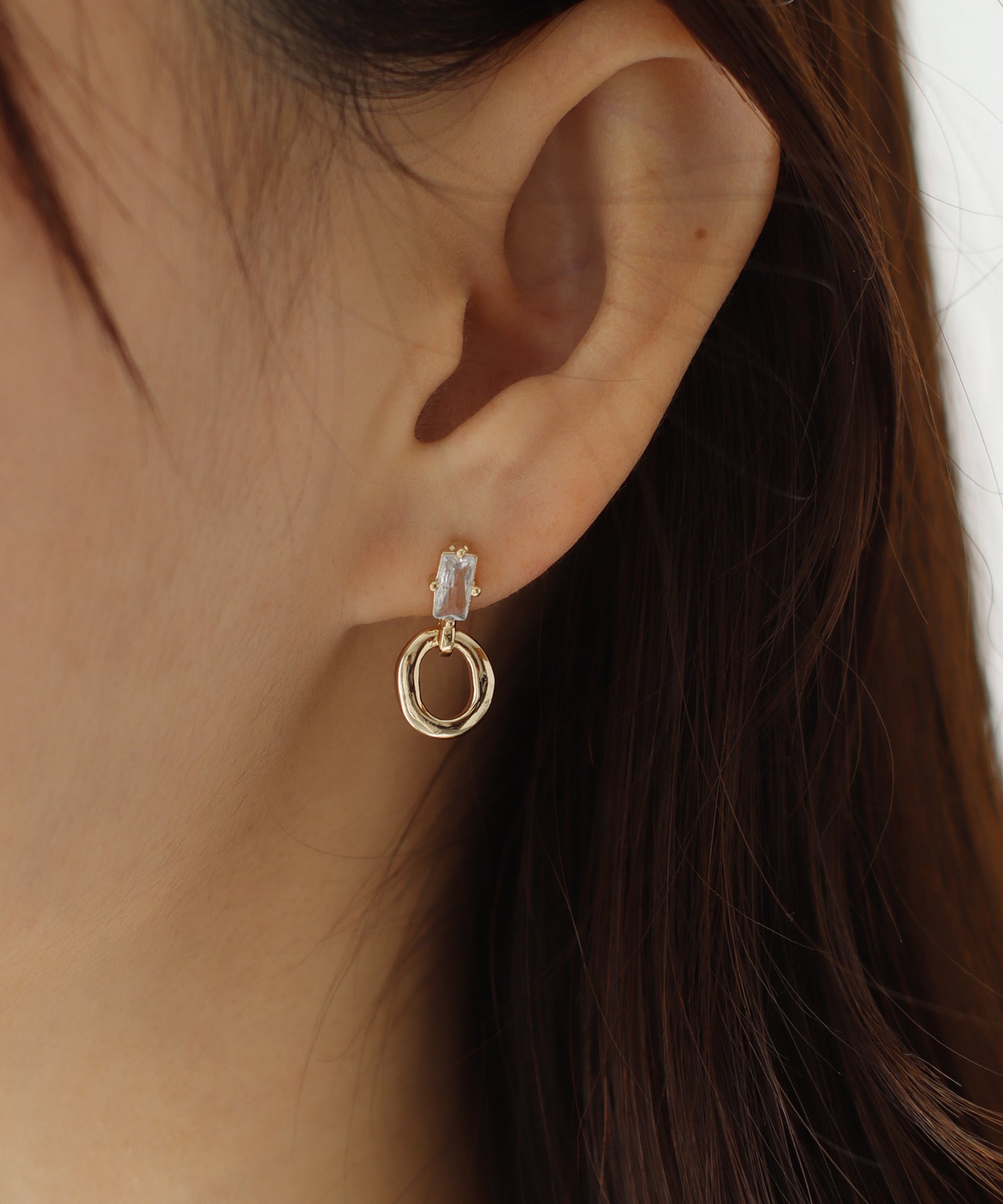 【SALE】ビジューフープピアス【ネコポス】