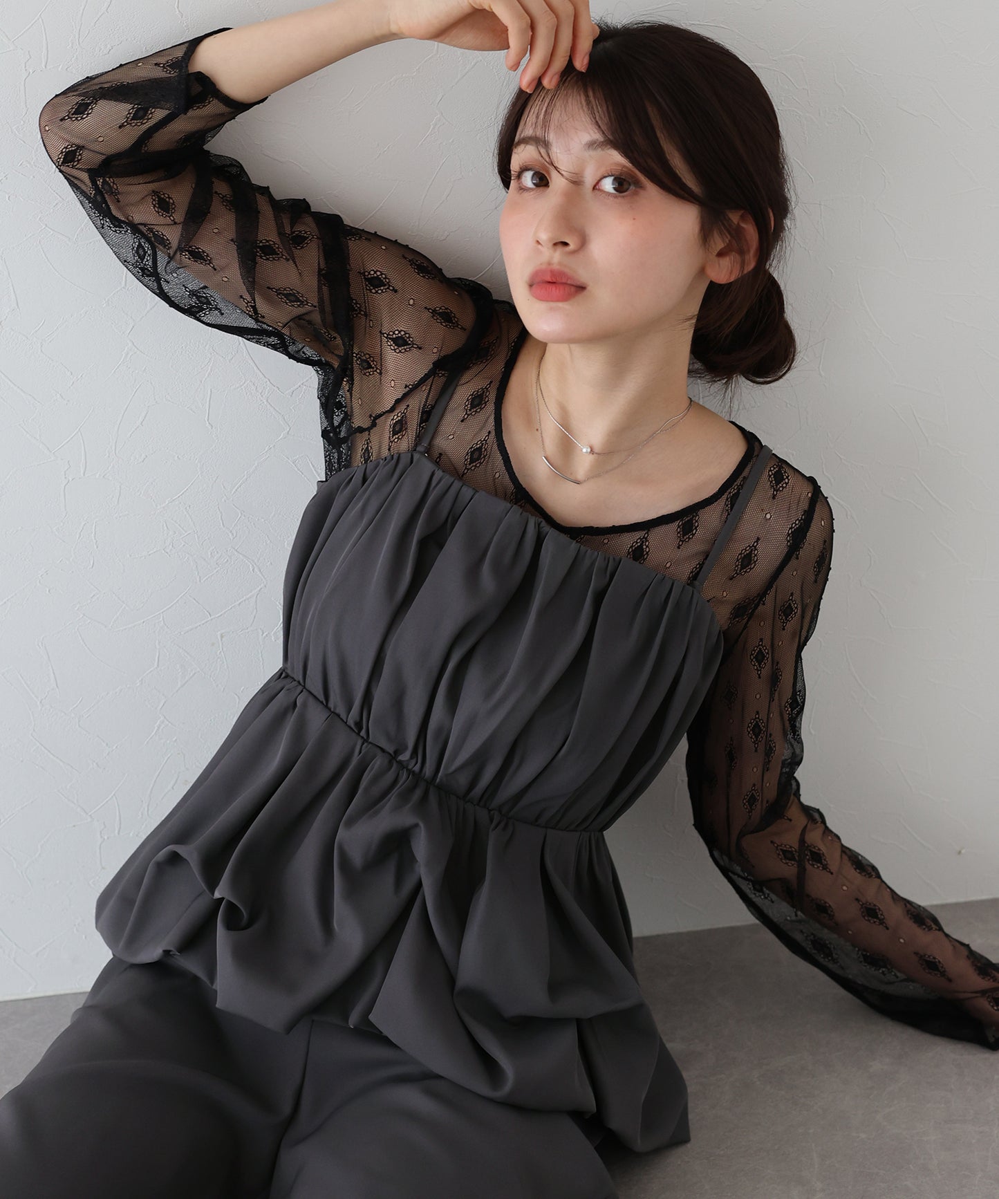 【TIME SALE】バルーンキャミパンツドレス3点セット