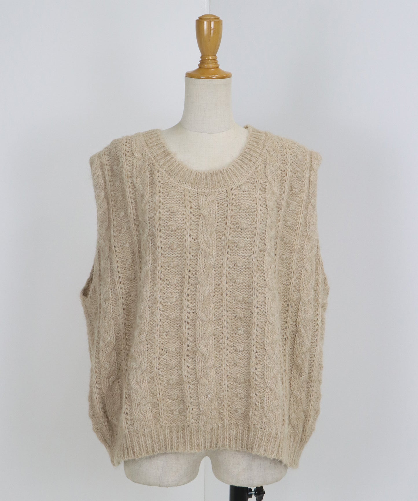 【TIME SALE】ケーブルニットベスト