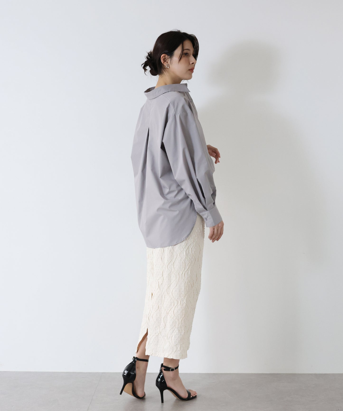 【TIME SALE】タック袖ビッグシャツ