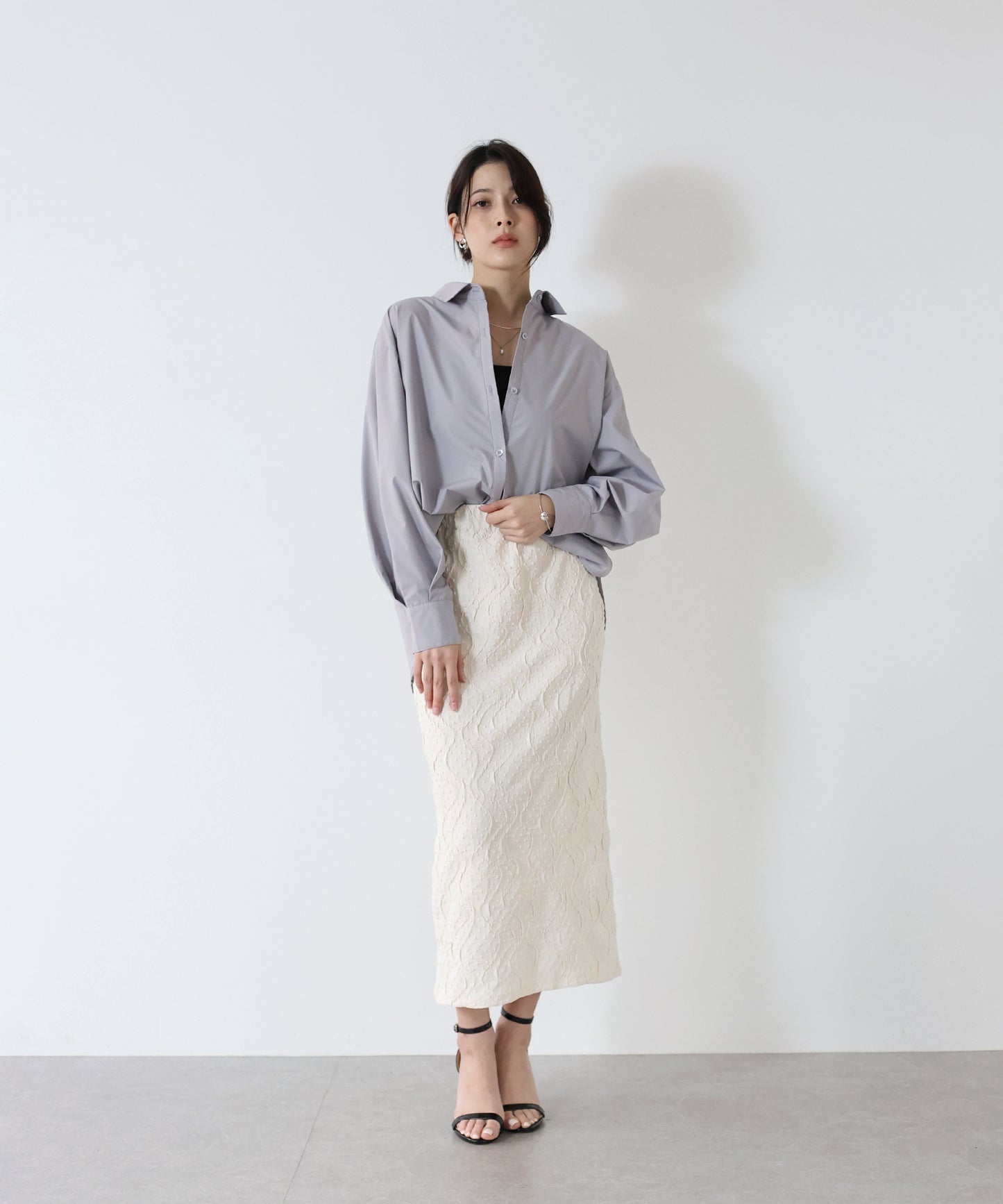 【TIME SALE】タック袖ビッグシャツ