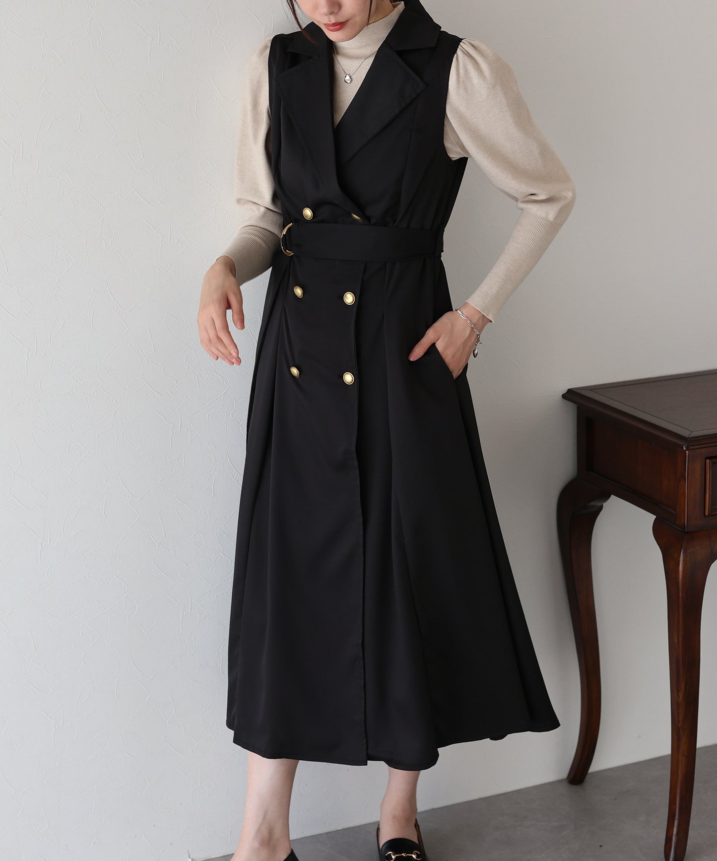 【早割5%OFF】トレンチジレワンピース