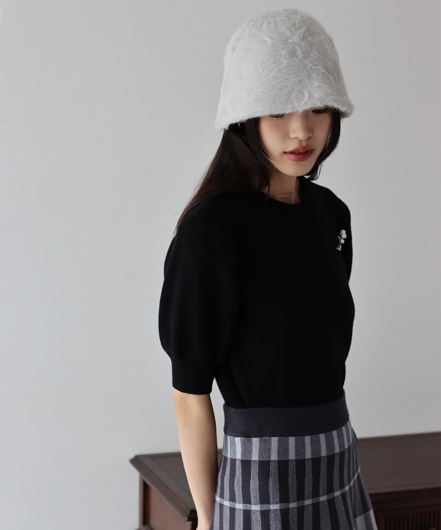 【TIME SALE】半袖パフスリーブニット