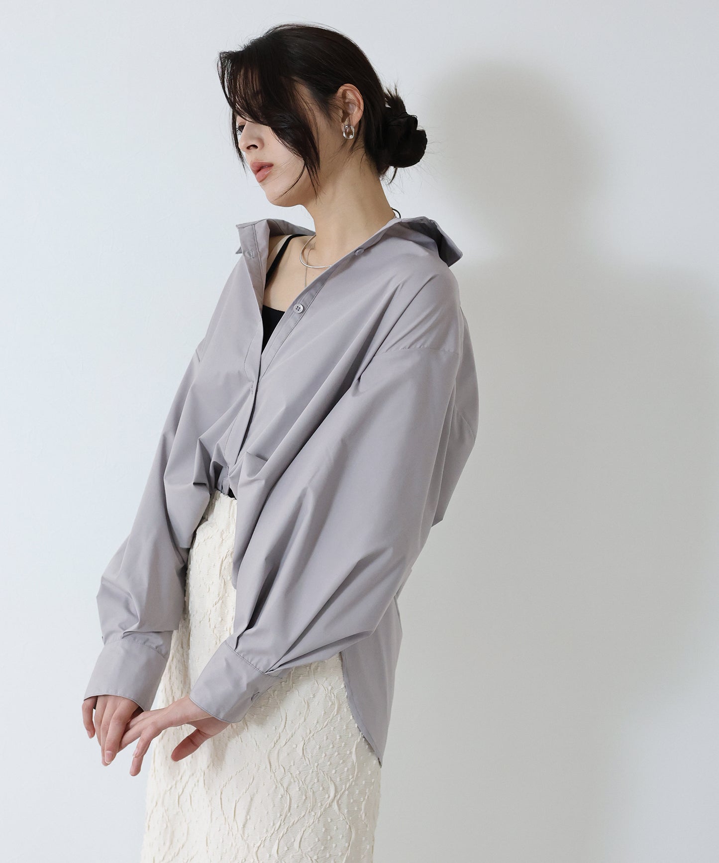 【TIME SALE】タック袖ビッグシャツ