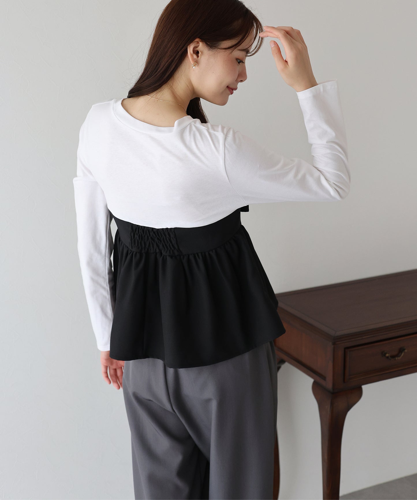【早割5%OFF】リボンビスチェドッキングTシャツ【ネコポス】