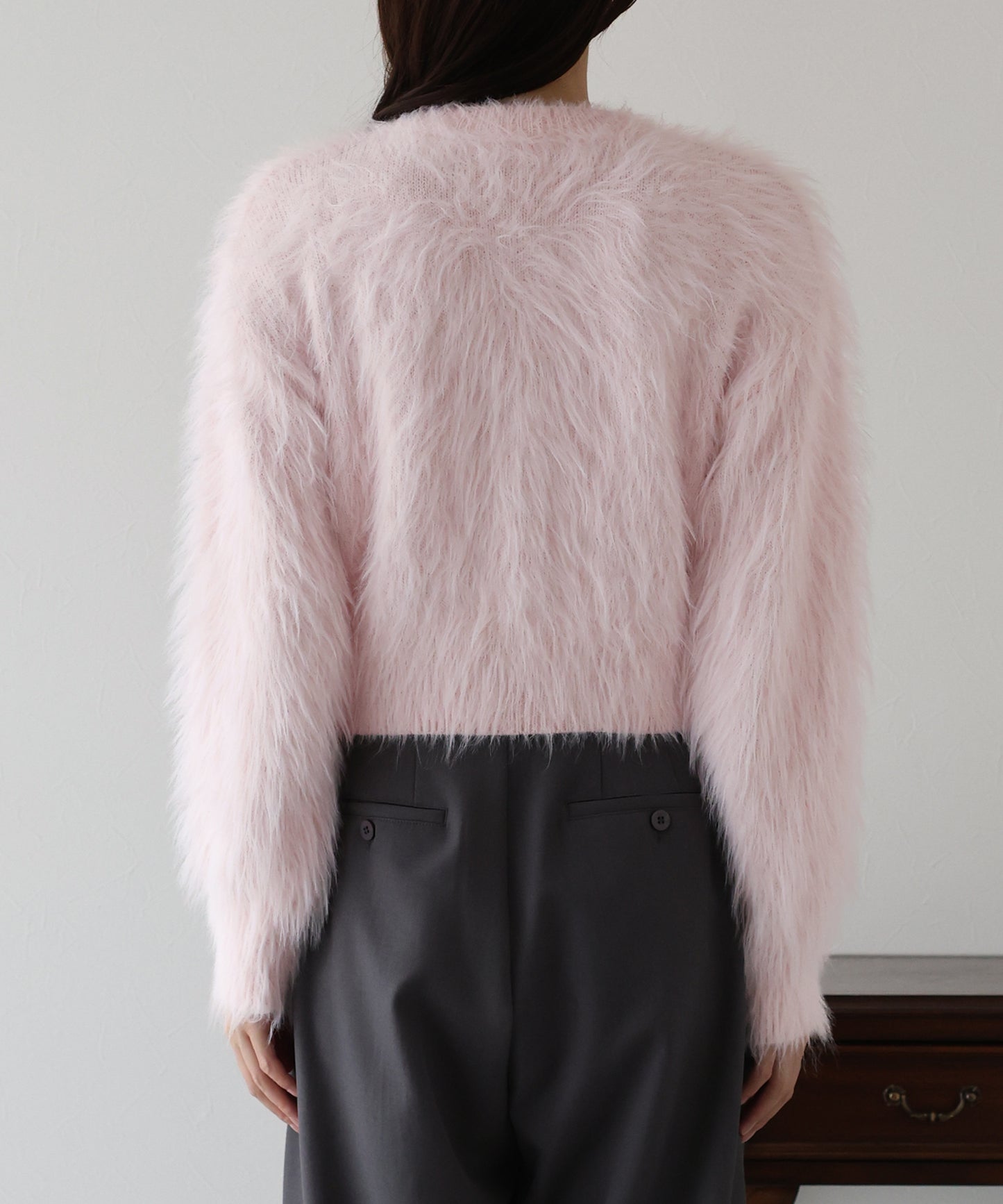 【TIME SALE】シャギーニットショートカーディガン