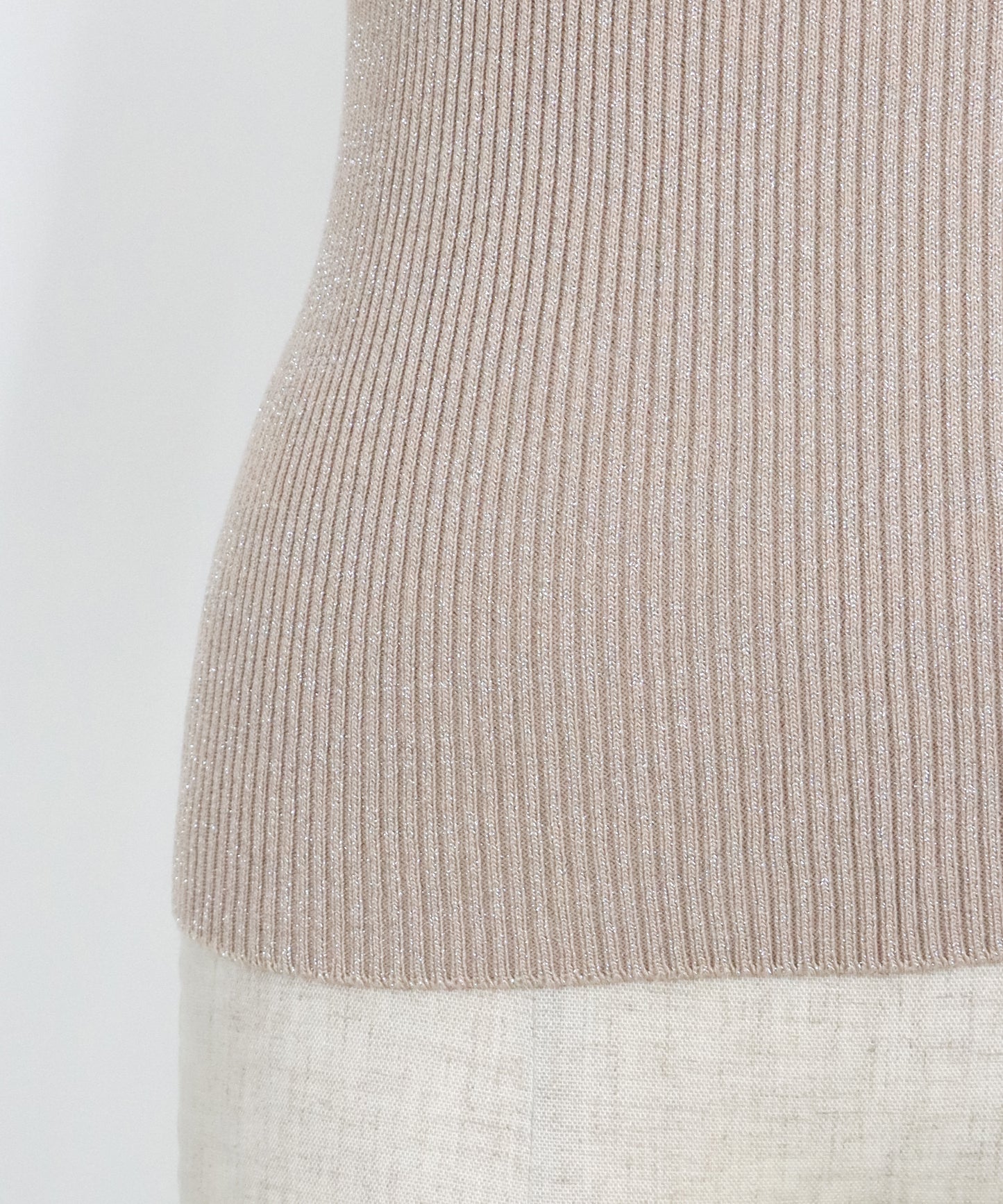 【SALE】アシメネックリブニット