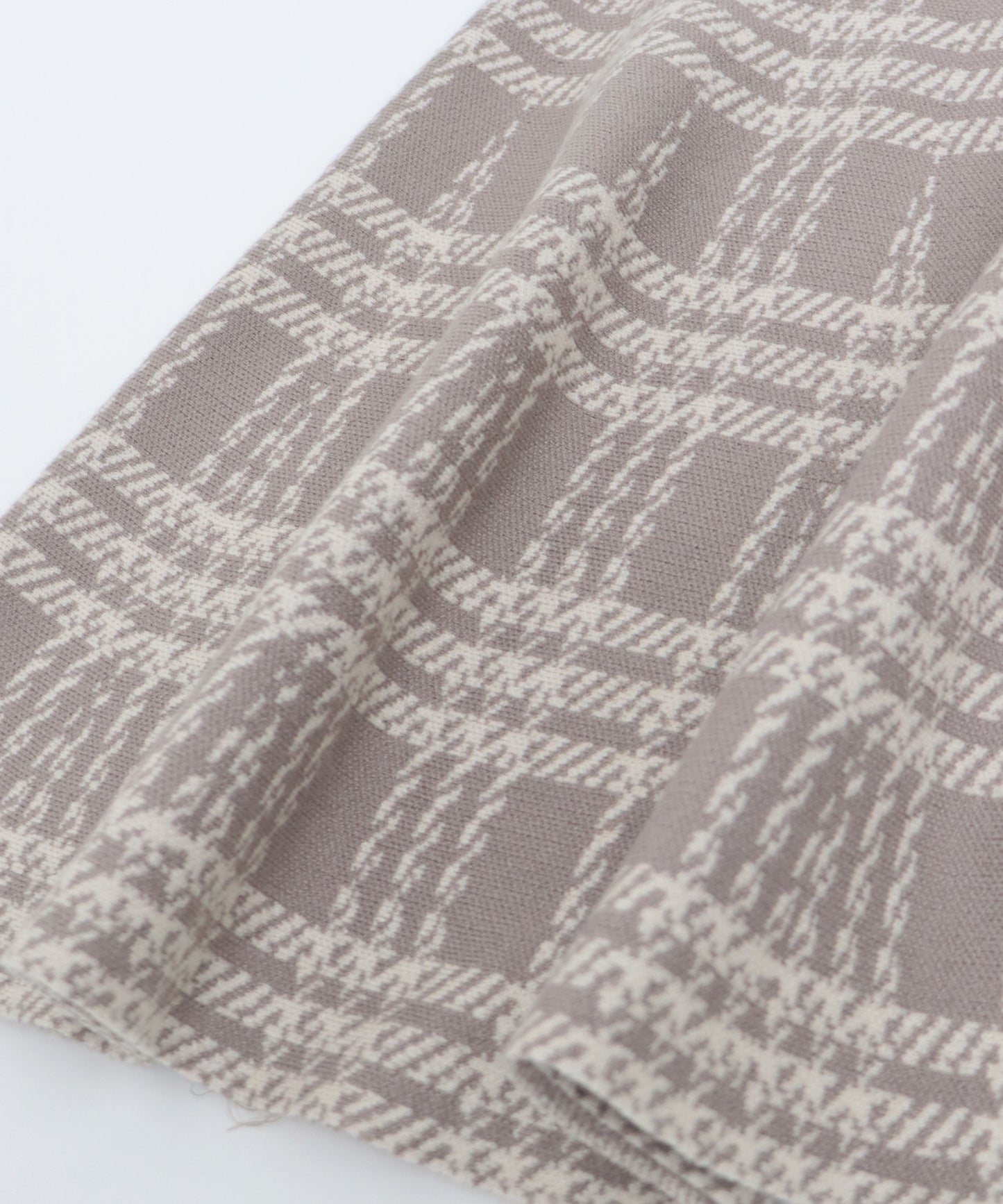 【TIME SALE】チェックニットミニマーメイドスカート