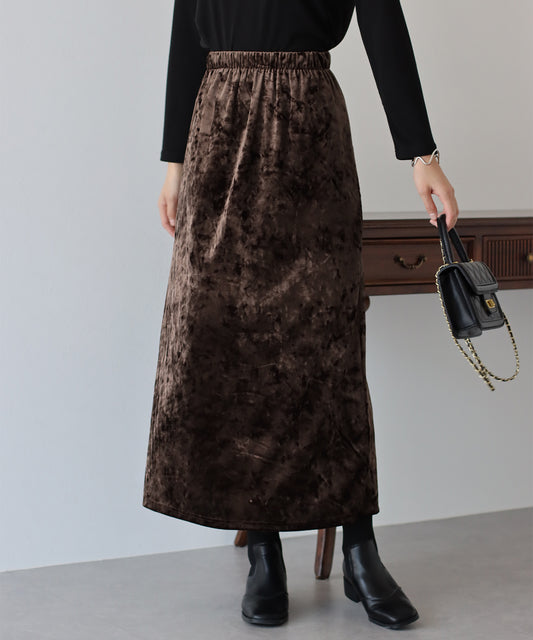 クラッシュベロアタイトスカート