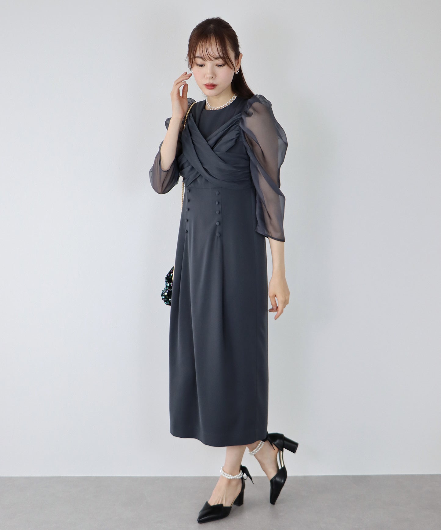 パールアンクレット付パンプス