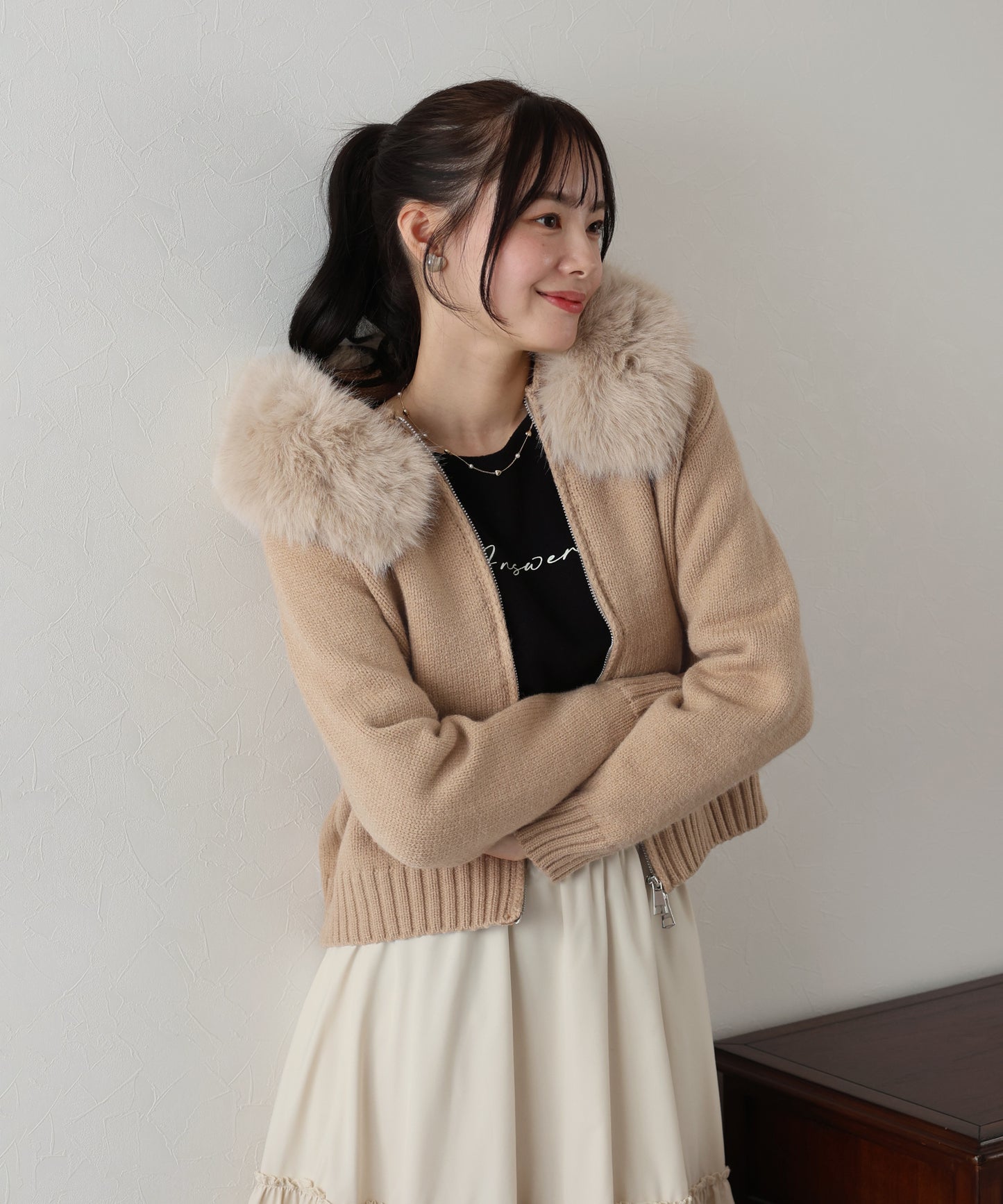 【TIME SALE】ファーニットパーカー