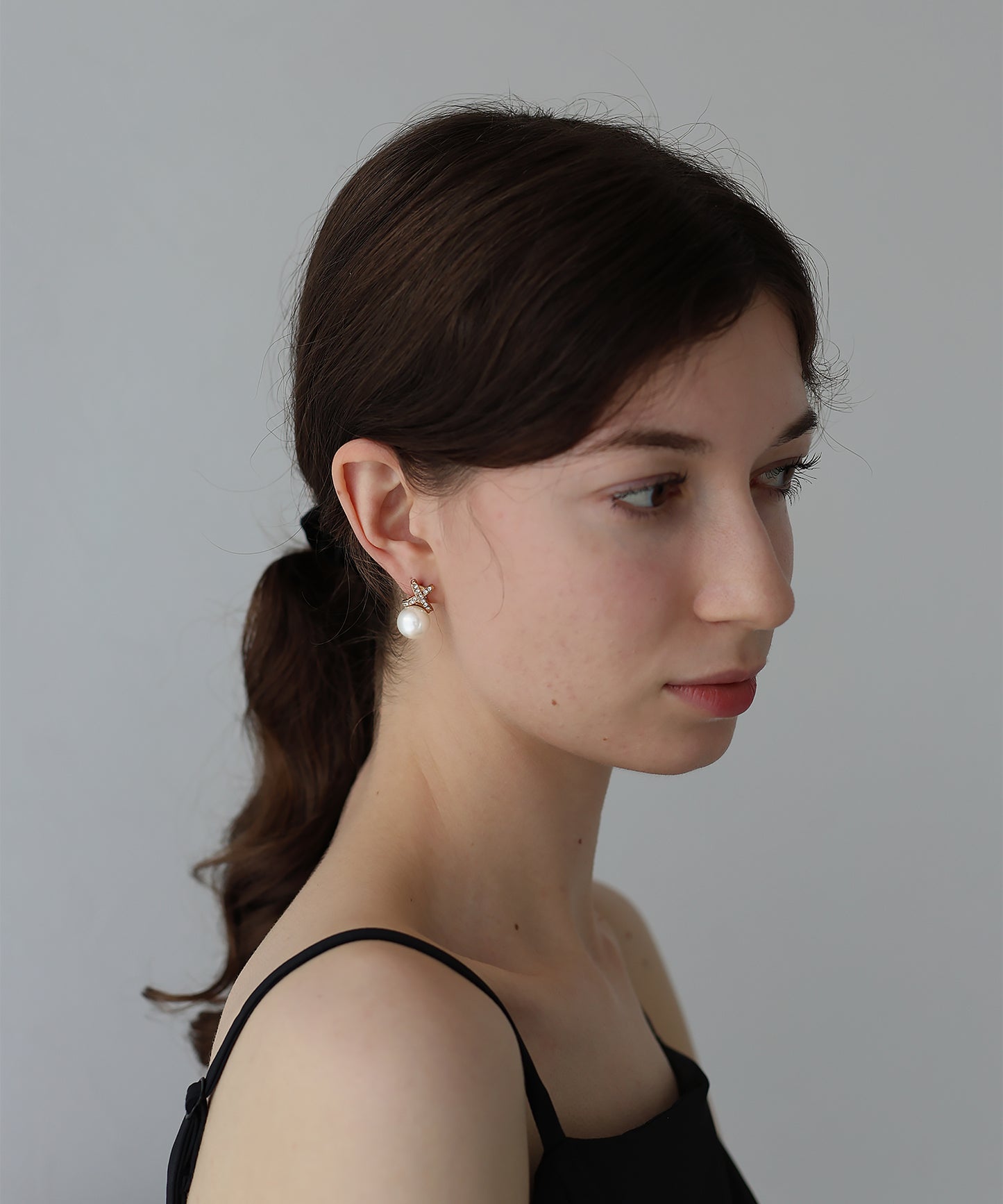 【SALE】パール&クロスビジュー ピアス& イヤリング【ネコポス】