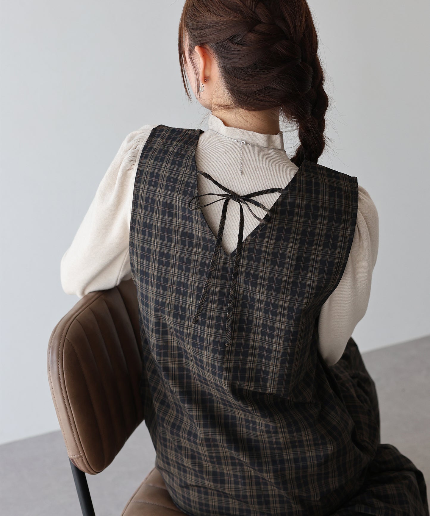 【早割5%OFF】チェックジャンパースカート