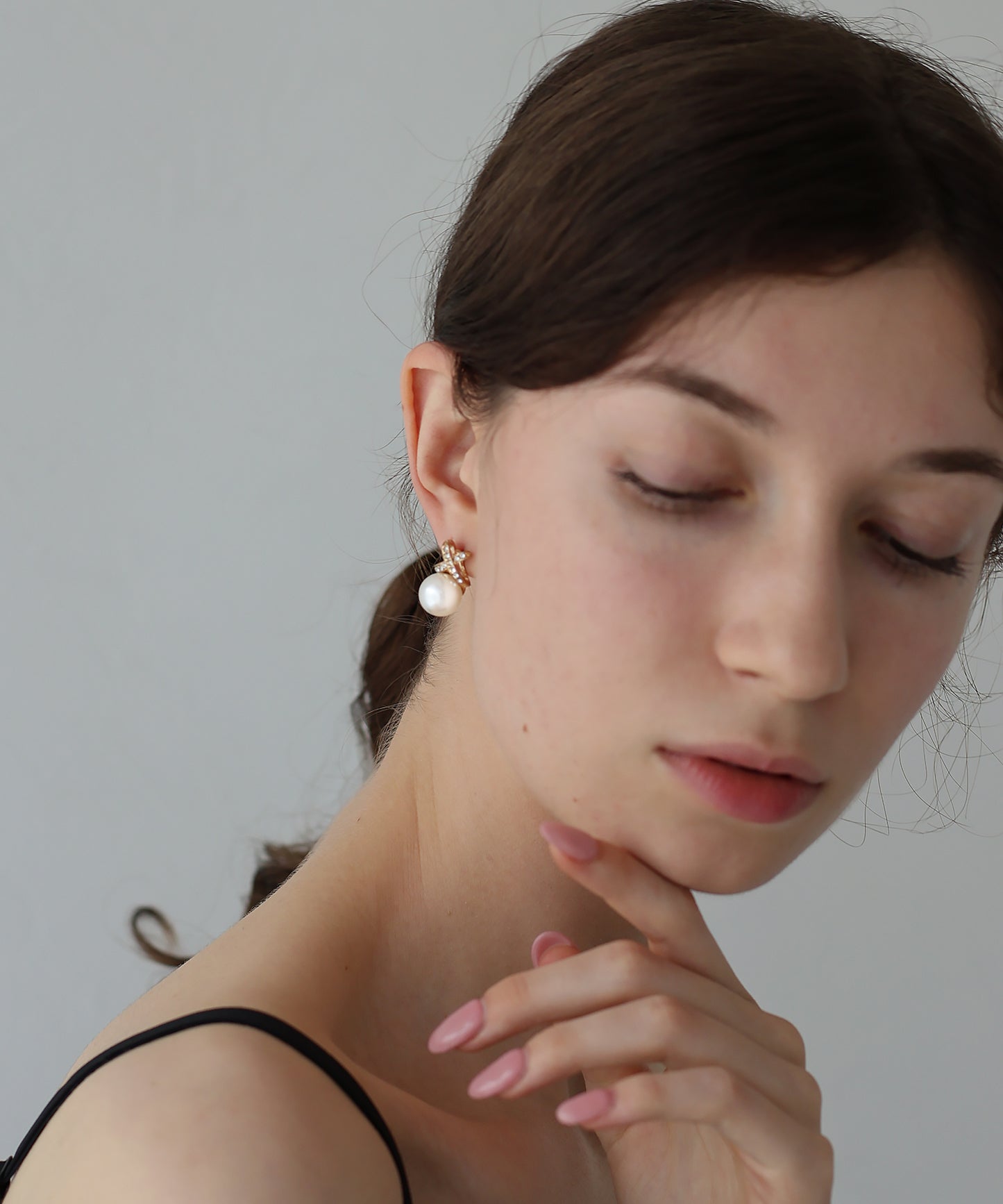 【SALE】パール&クロスビジュー ピアス& イヤリング【ネコポス】