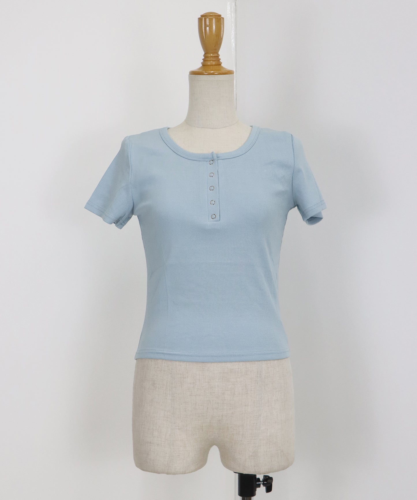 【TIME SALE】ヘンリーネック半袖Tシャツ【ネコポス】