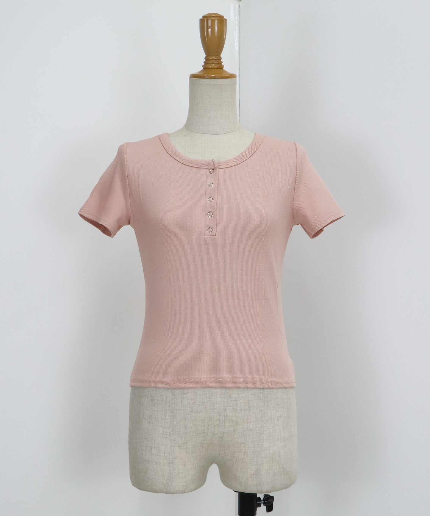 【TIME SALE】ヘンリーネック半袖Tシャツ【ネコポス】