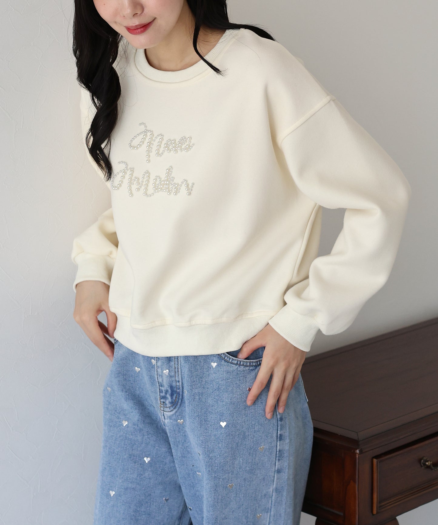 【SALE】パールロゴスウェット