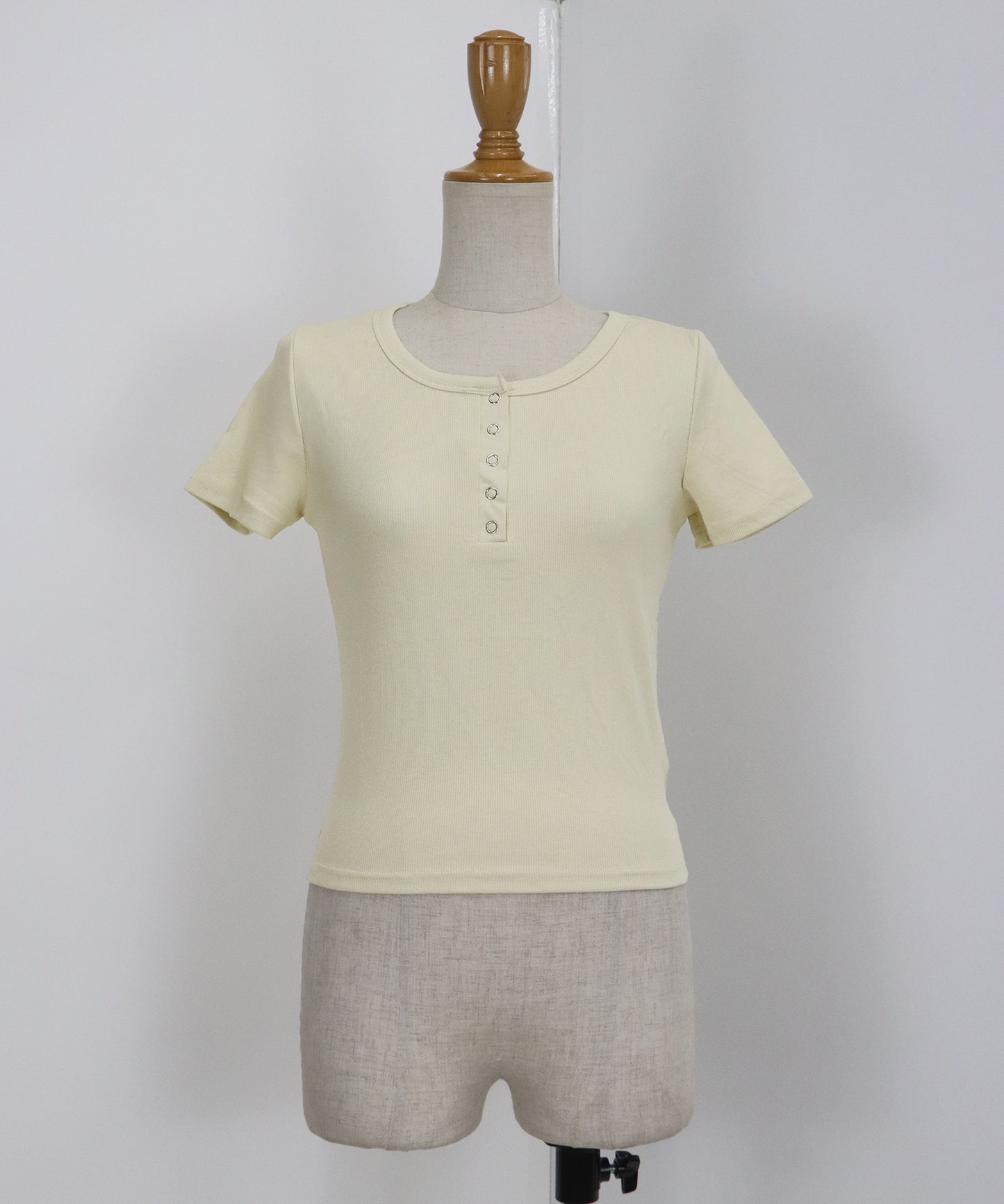 【TIME SALE】ヘンリーネック半袖Tシャツ【ネコポス】