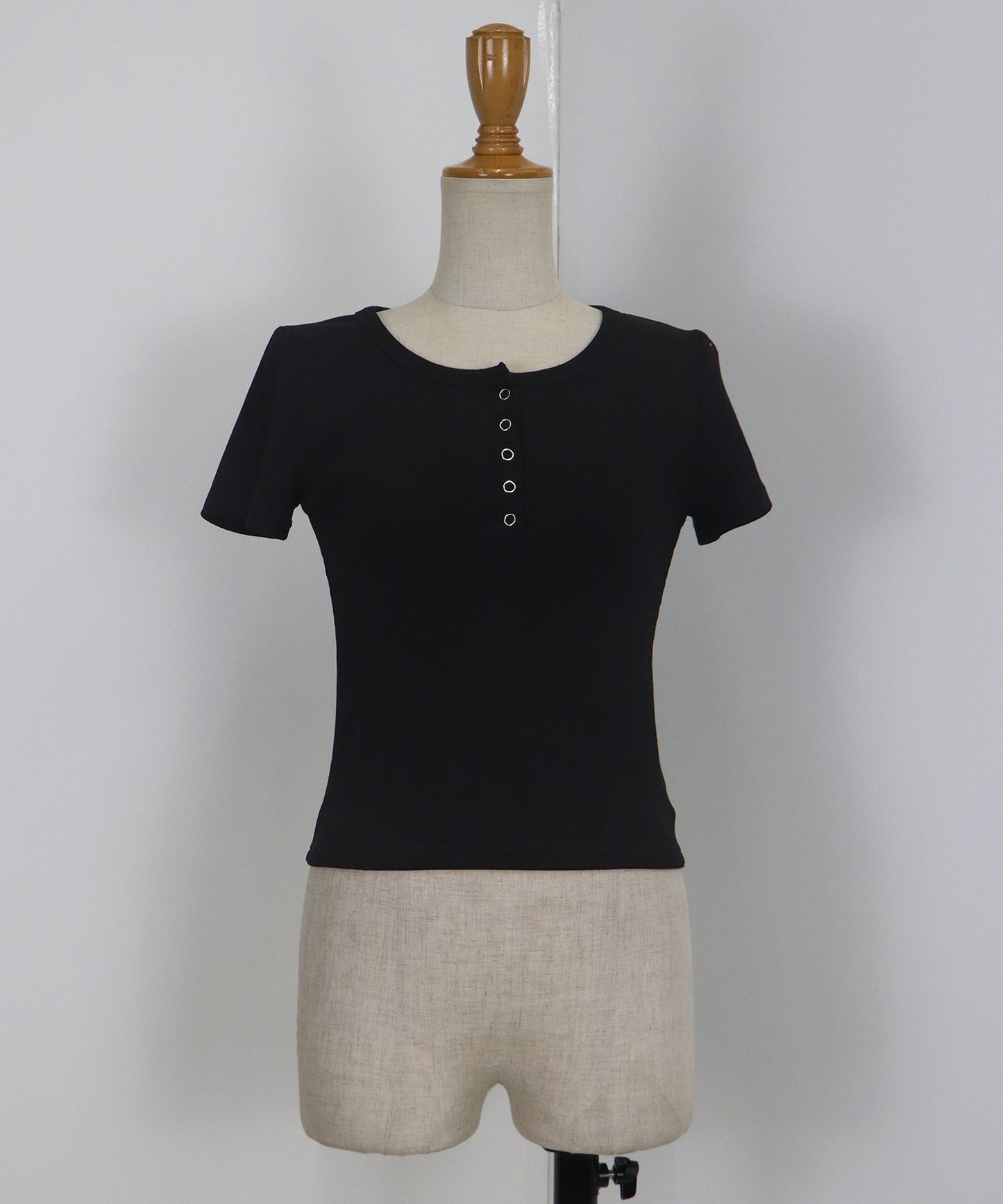 【TIME SALE】ヘンリーネック半袖Tシャツ【ネコポス】