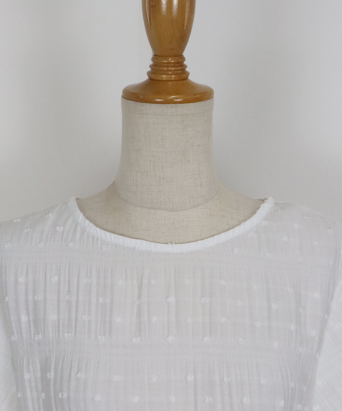 【TIME SALE】シアードット半袖ブラウス【ネコポス】