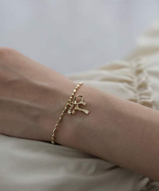 ボールチェーンリボンブレスレット【ネコポス】